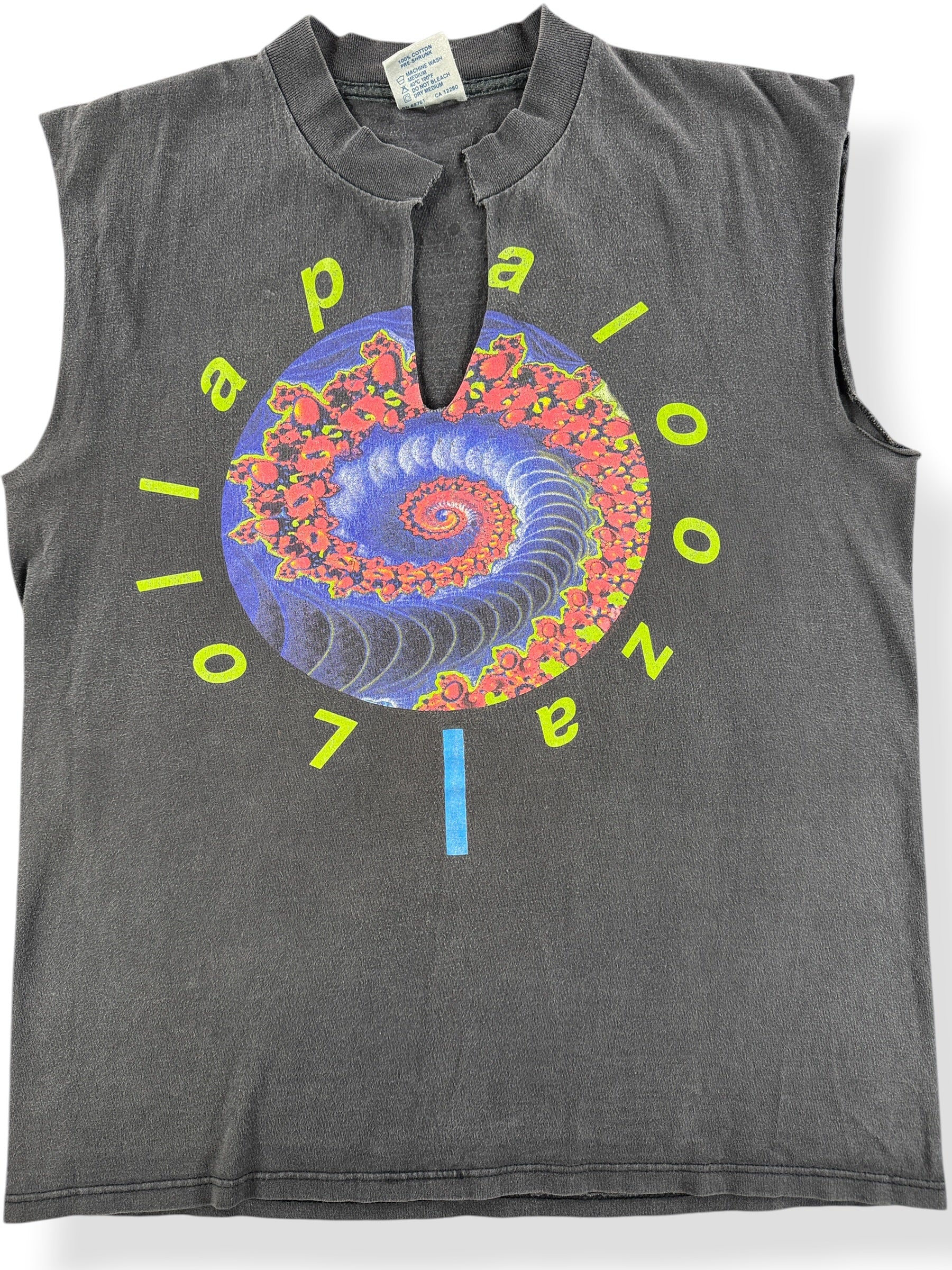 Front Close Up of Vintage 1991 Lollapalooza Chopped Tee SZ L - AS IS