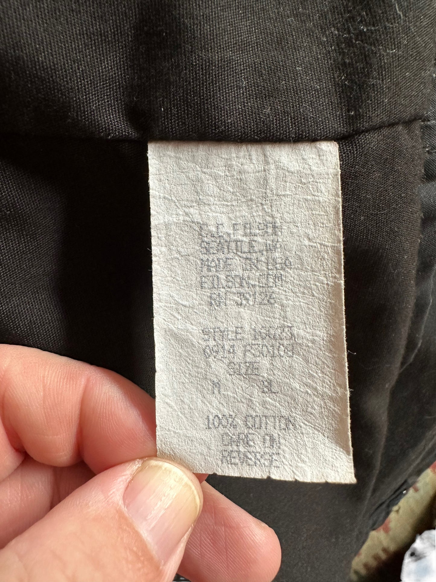 Production Tag View of Filson Weekender Jacket SZ M |  Barn Owl Vintage Goods | Vintage Filson Workwear Seattle