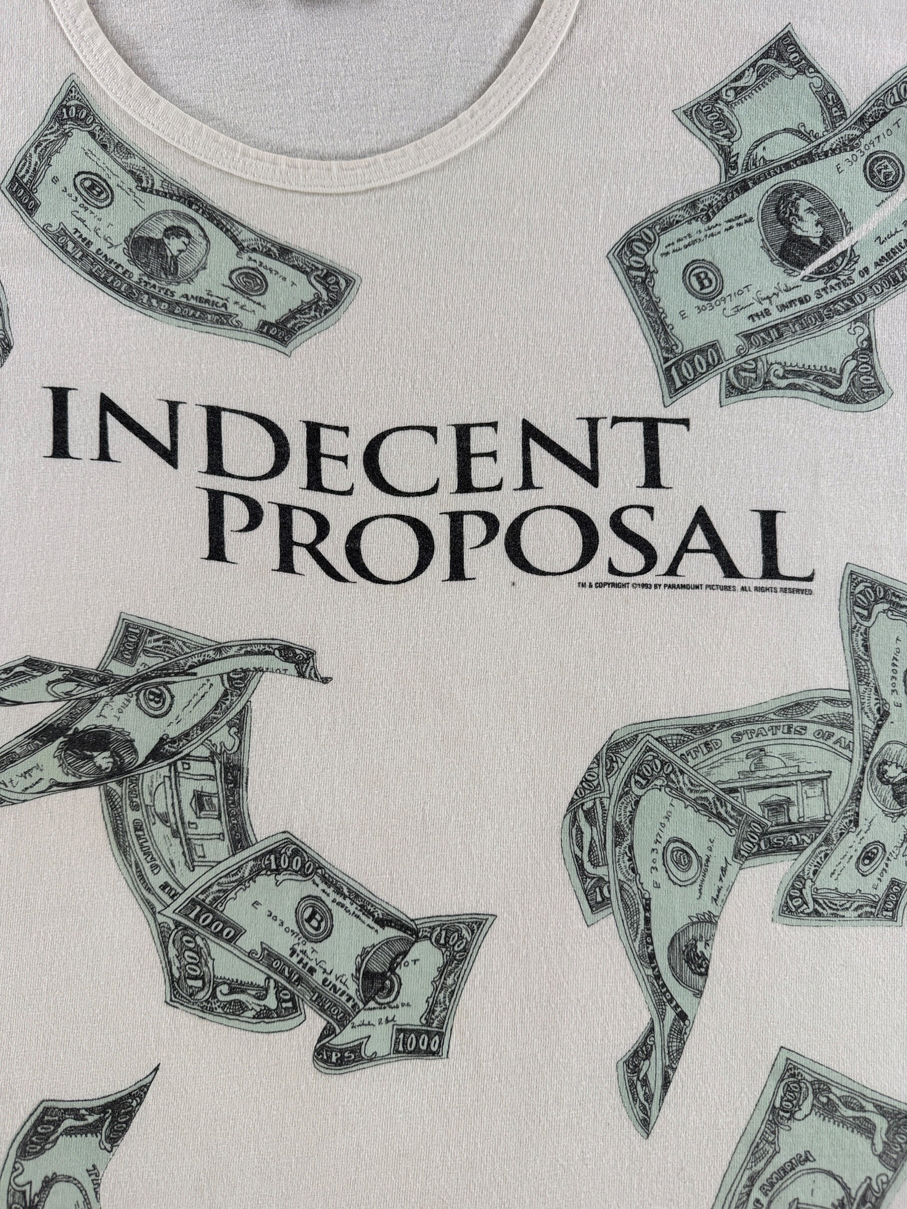 Graphic of Vintage Indecent Proposal Tee SZ OSFA (Fits XL)