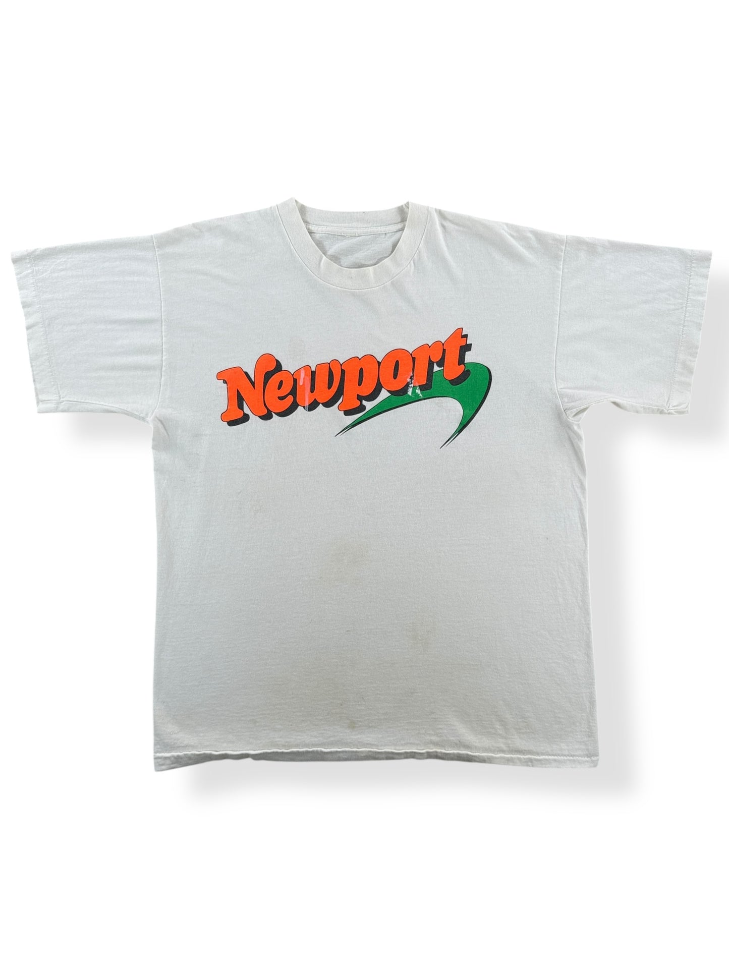 Front of Vintage Newport Tee SZ L AS IS