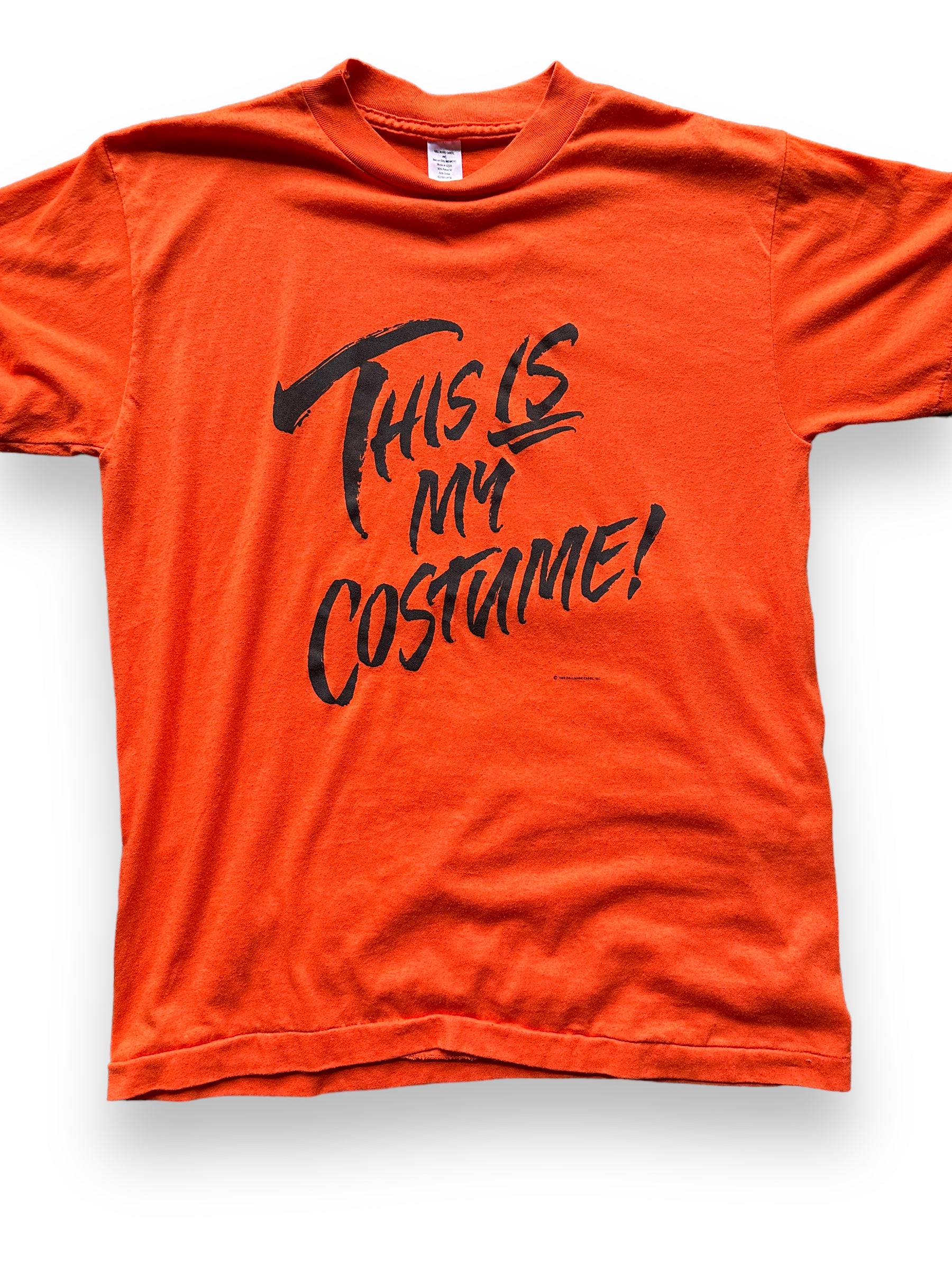 Front Detail on Vintage "This is My Costume" Halloween Tee SZ XL | Vintage T-Shirt Seattle | Barn Owl Vintage Tees Seattle
