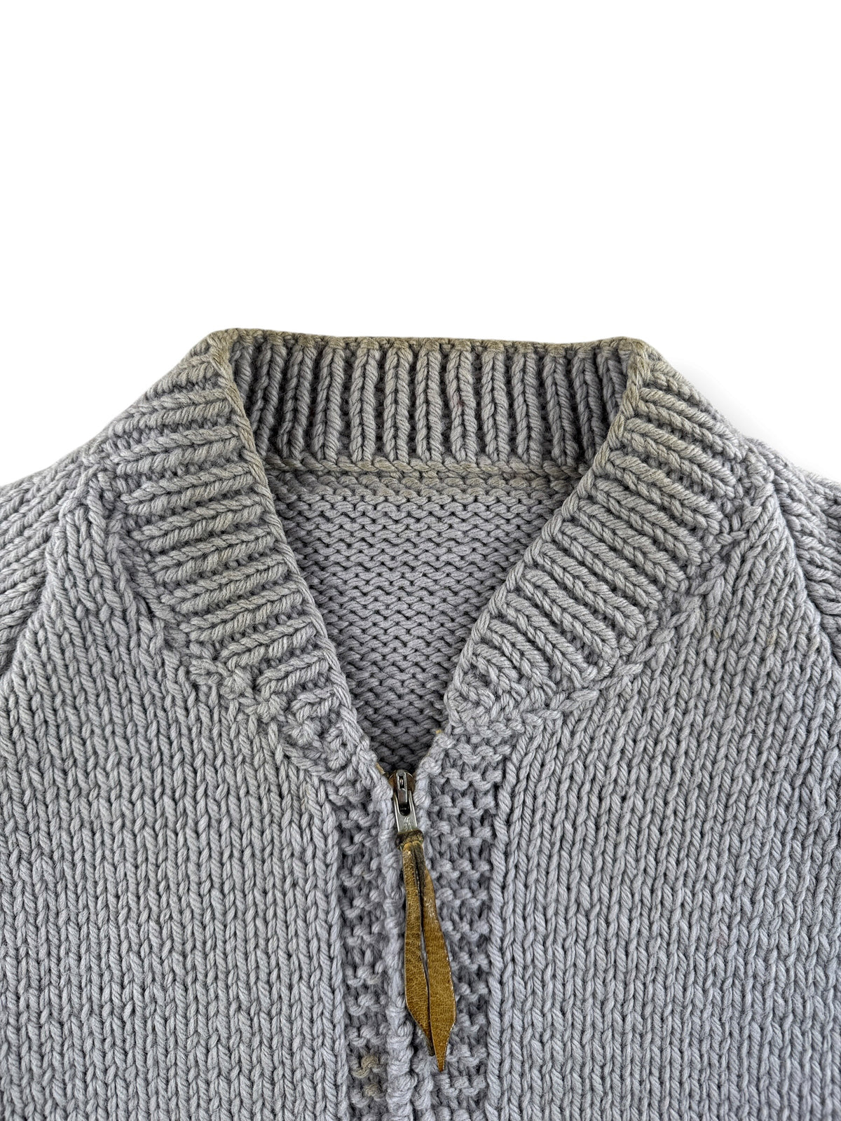 Collar on Vintage 50s Firetruck Cowichan Style Sweater SZ L