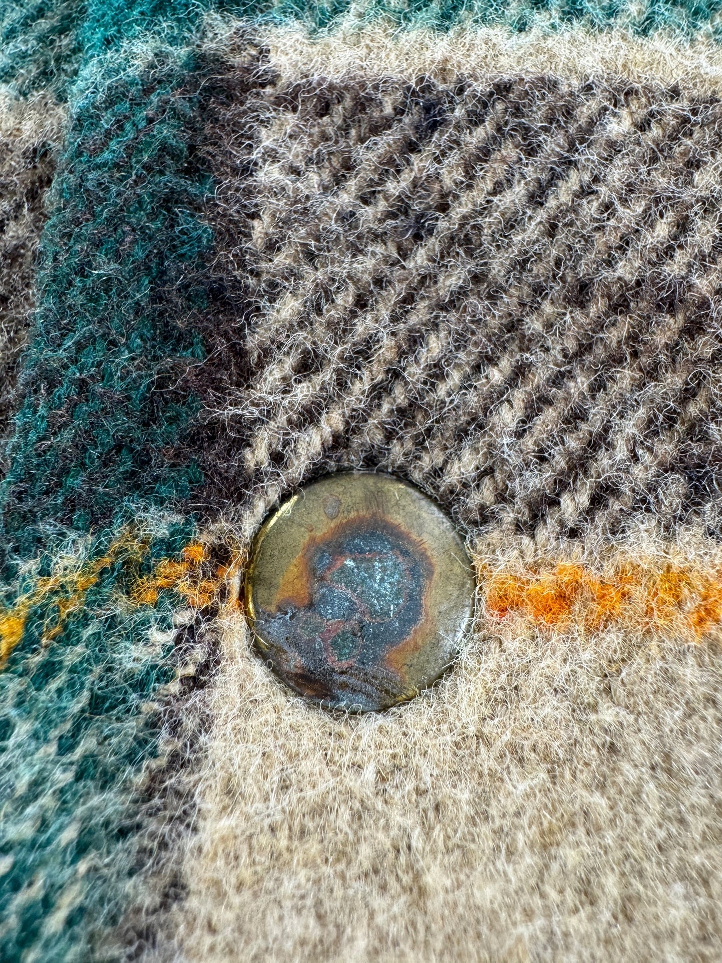 Button on Vintage McGregor Fleece Lined Plaid Jacket SZ 40