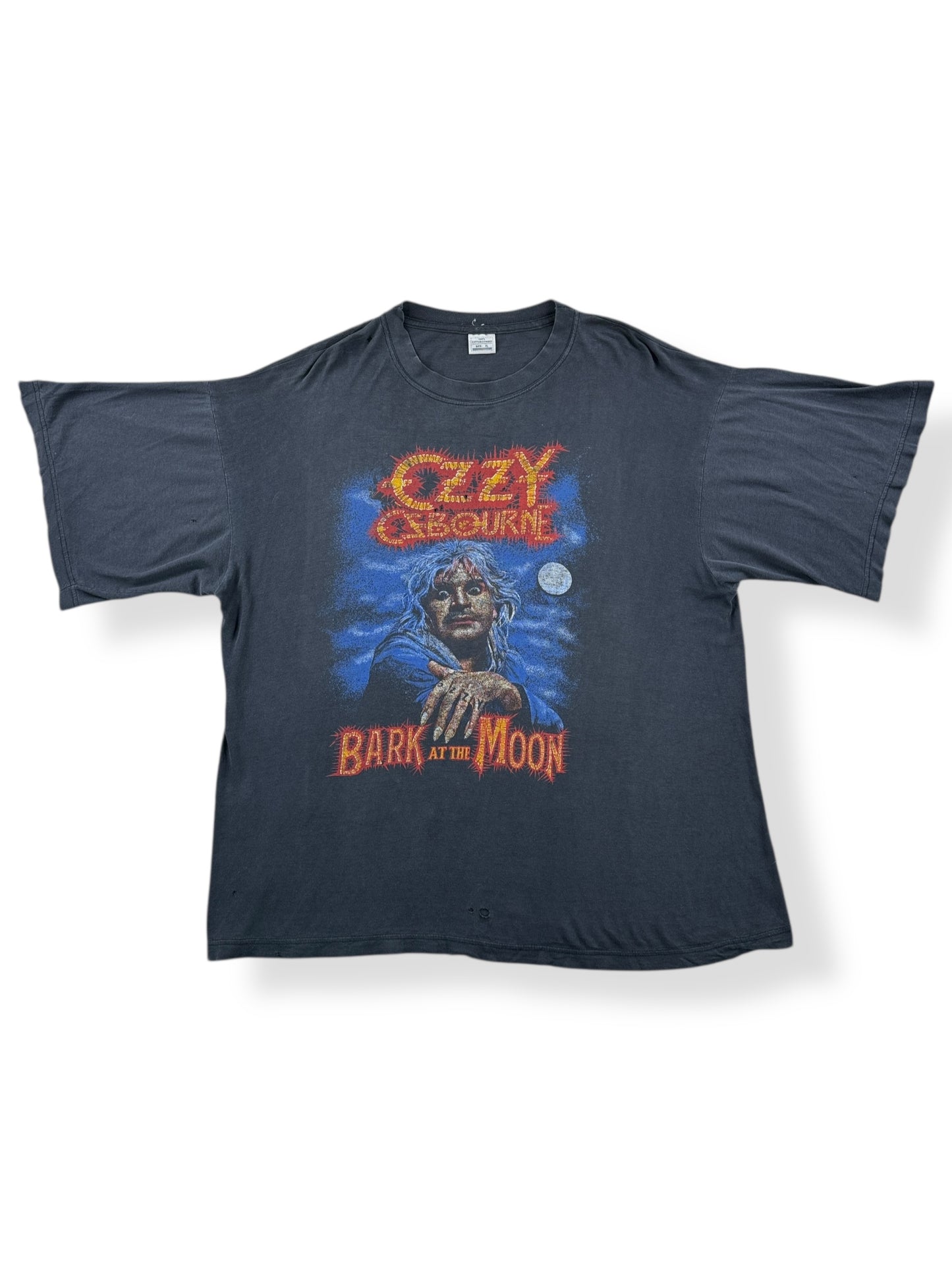 Front of Vintage European Ozzy Bark at the Moon Tee SZ XL