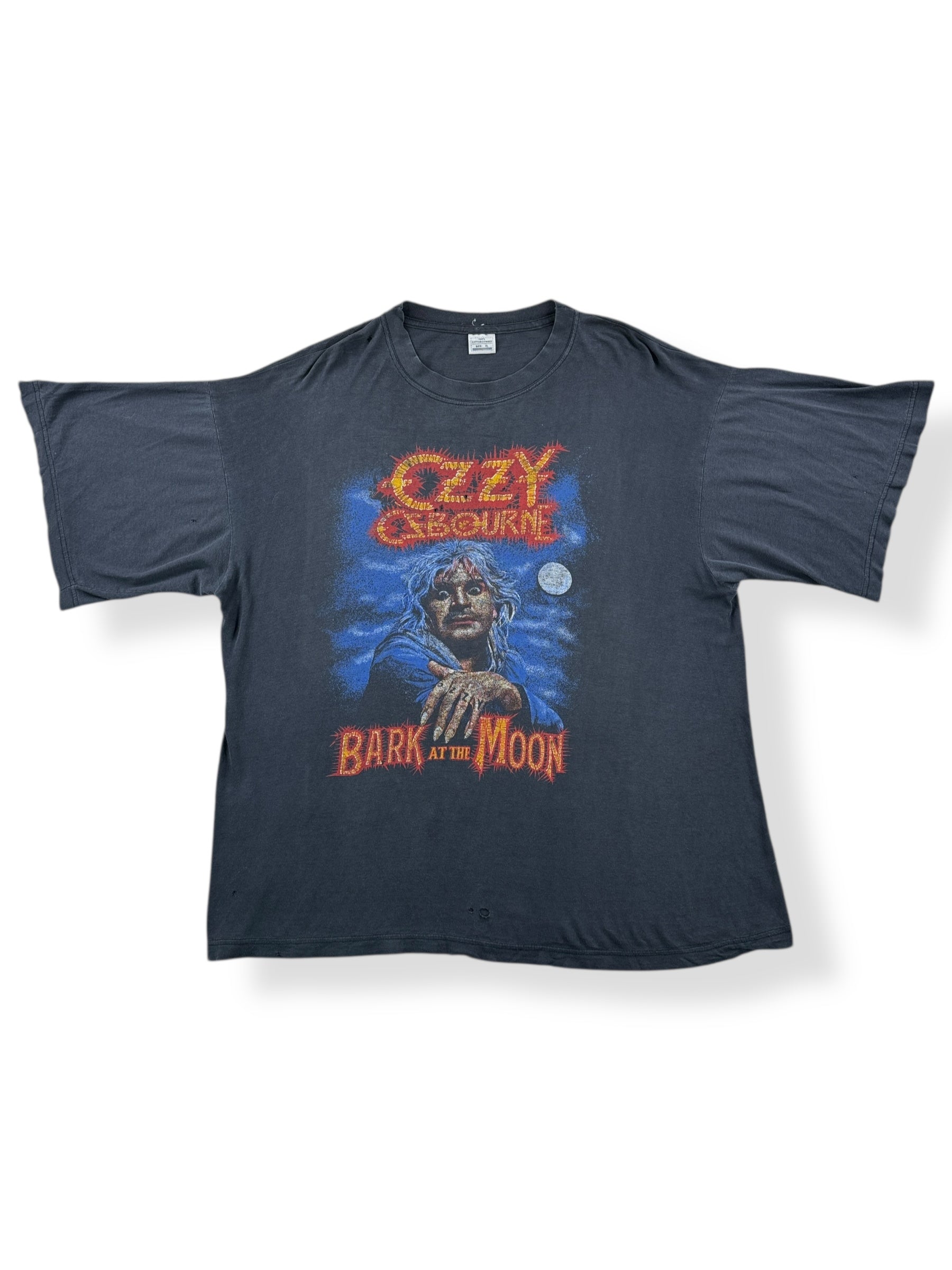 Front of Vintage European Ozzy Bark at the Moon Tee SZ XL