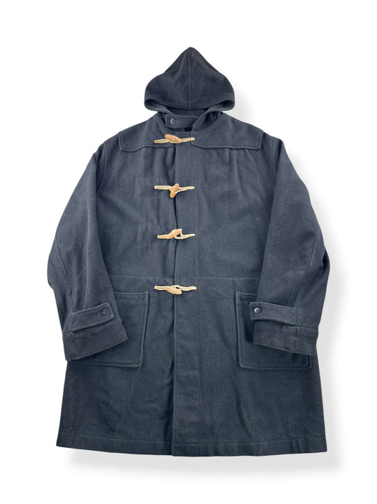 Front of Vintage Frederick And Nelson Black Wool Toggle Front Coat SZ XL