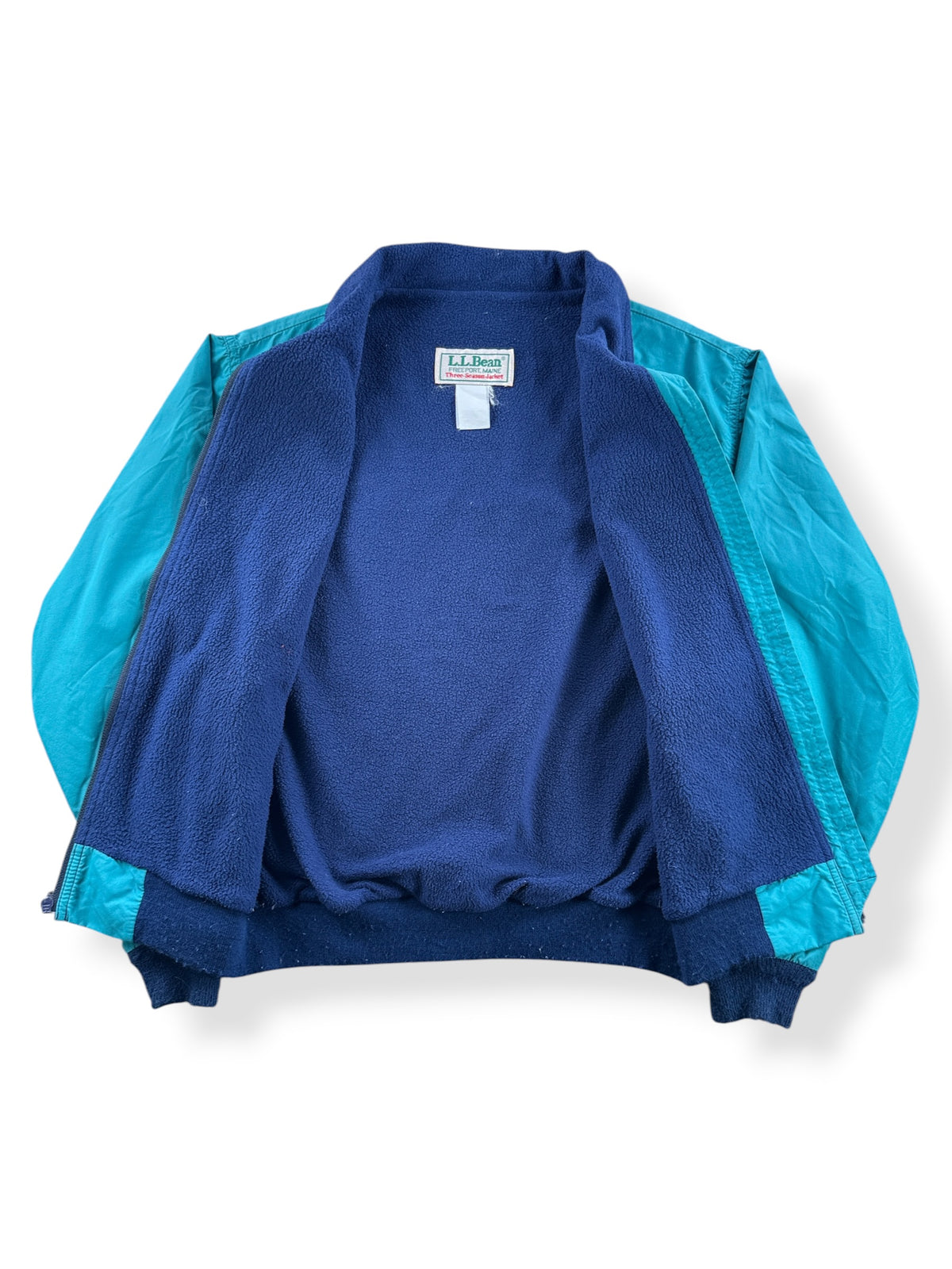 Inside of Vintage LL Bean Ladies Fleece Lined Jacket SZ M