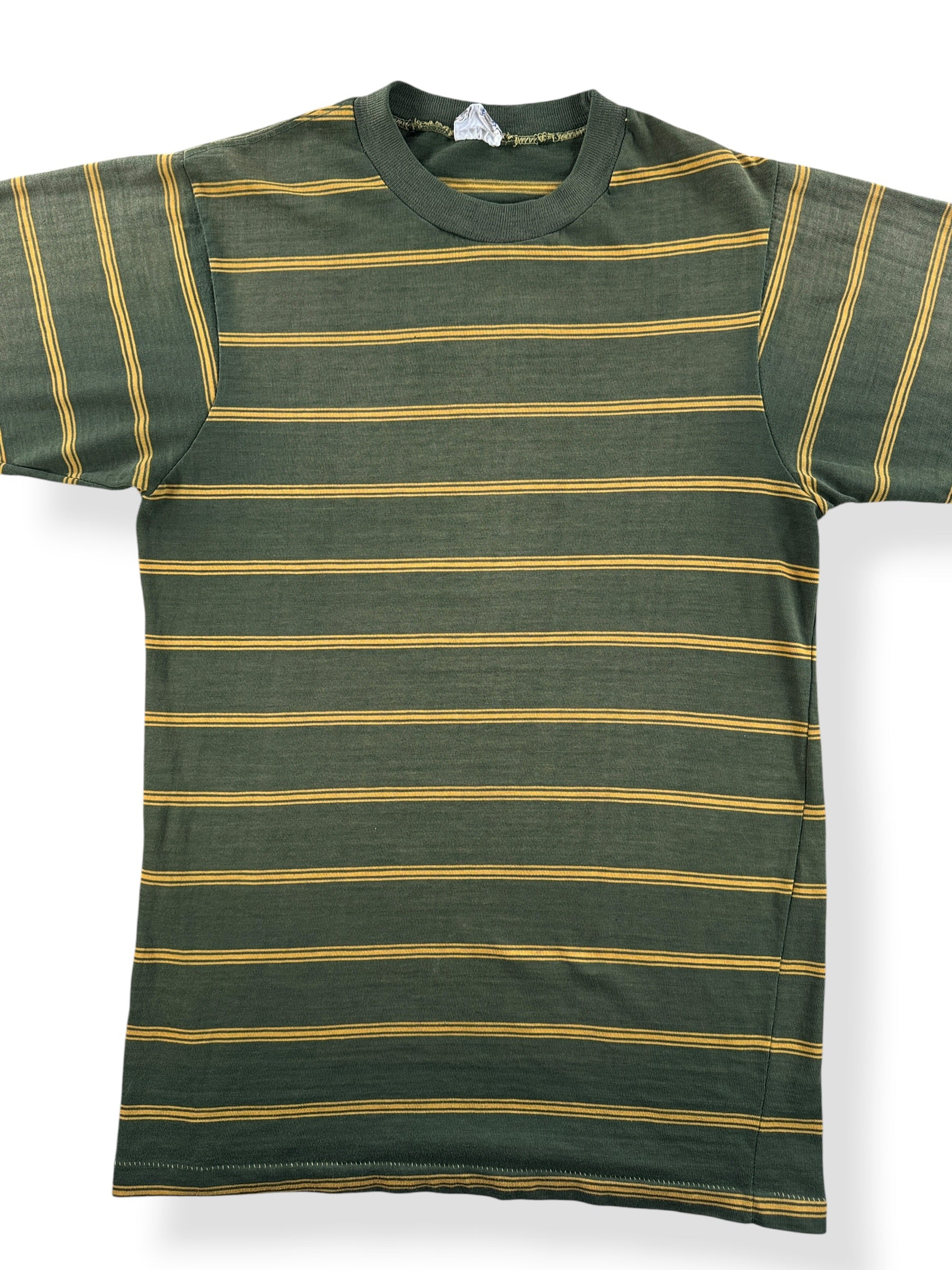 Front Close Up of Vintage Towncraft Penney's Striper Tee SZ M (Fits S)
