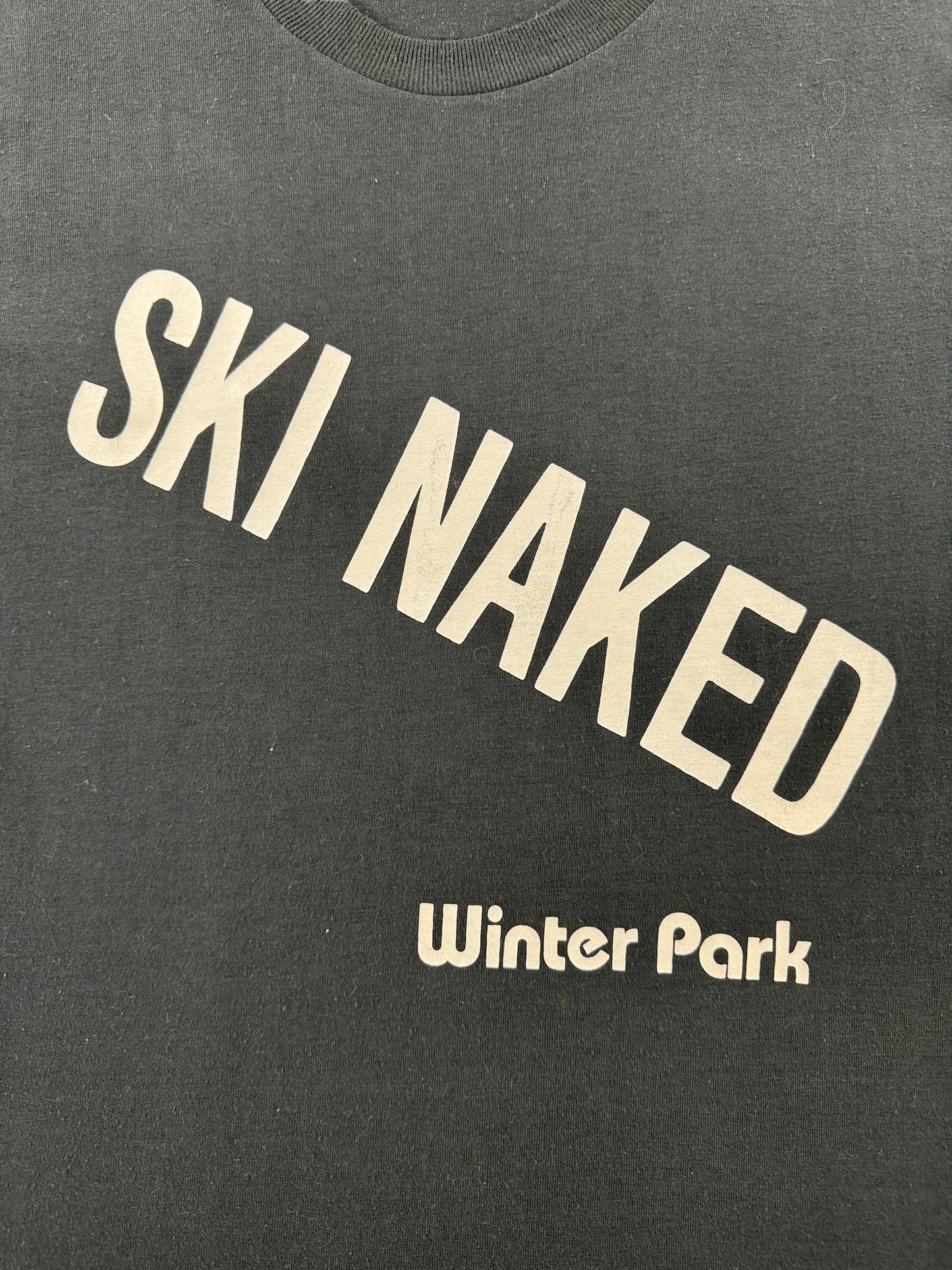 Graphic of Vintage Ski Naked Winter Park Tee SZ M