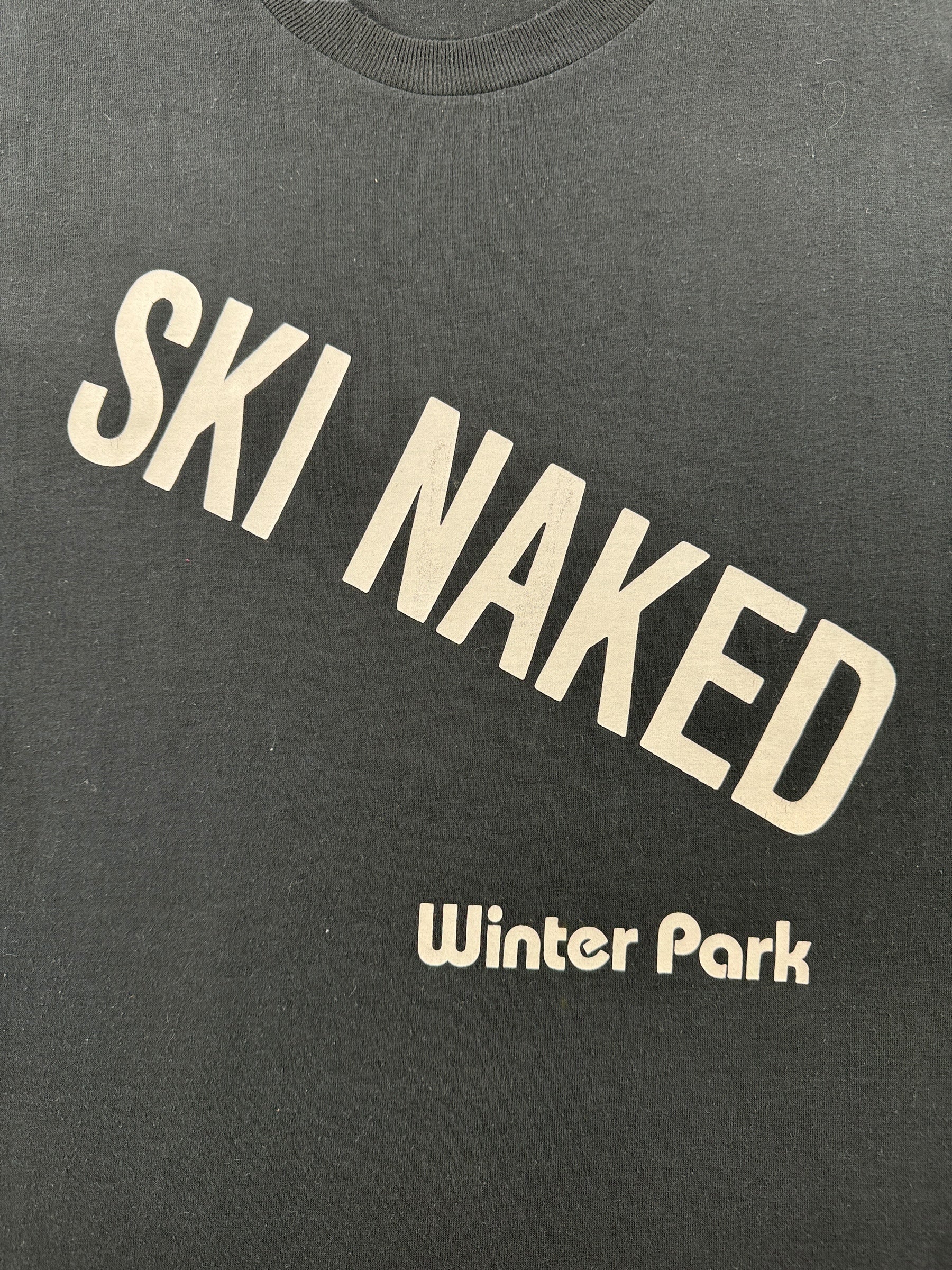 Graphic of Vintage Ski Naked Winter Park Tee SZ M