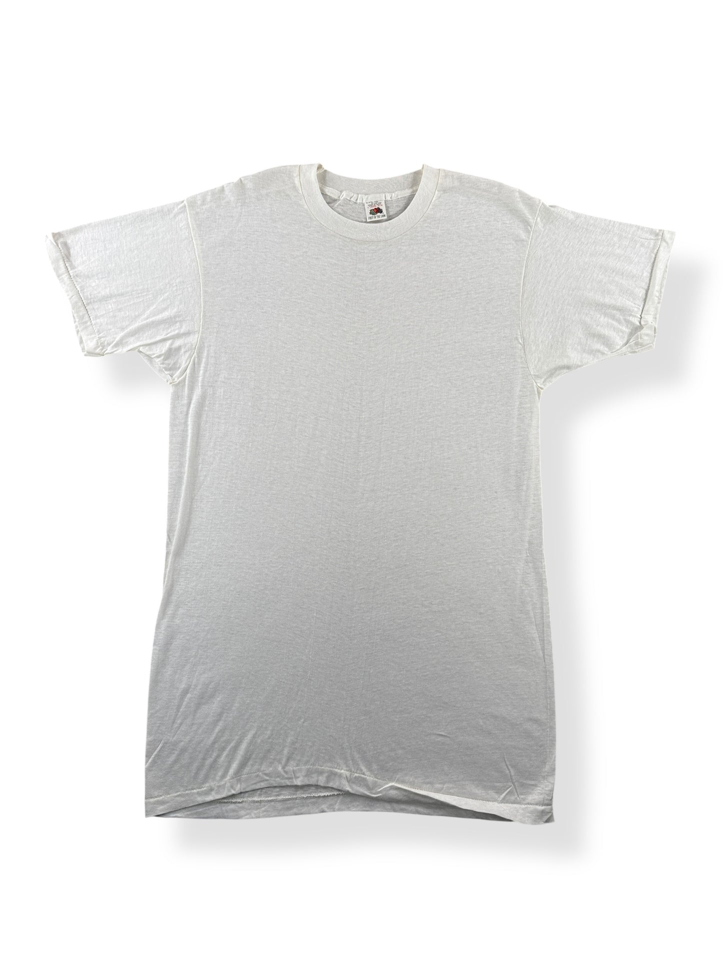 Front of Vintage FOTL Blank White Tee SZ XL (Fits M)