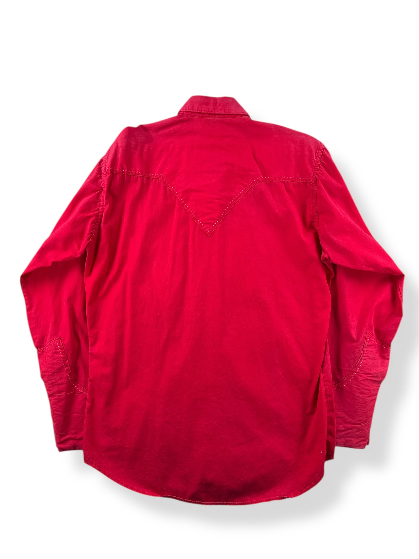 Back of Vintage Panhandle Slim Red Star Pearlsnap Shirt SZ M