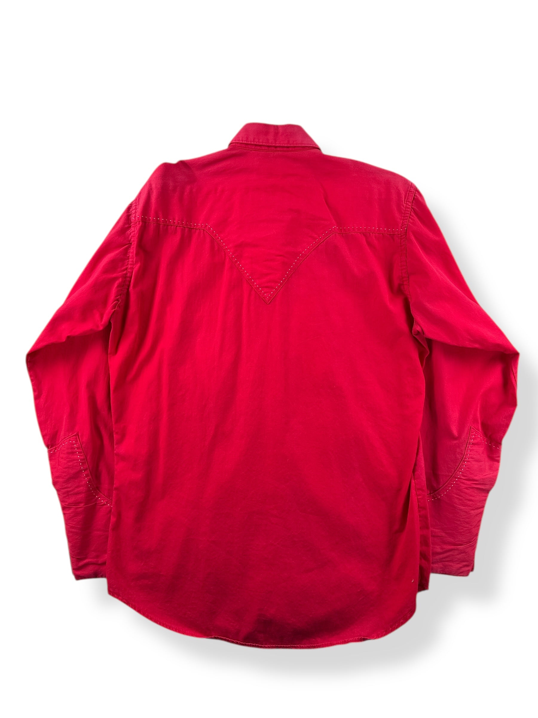 Back of Vintage Panhandle Slim Red Star Pearlsnap Shirt SZ M