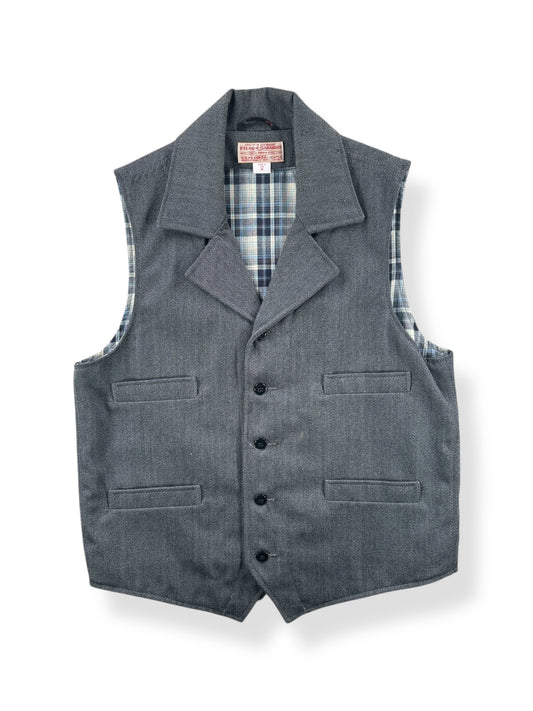 Front of Filson Whipcord Western Vest SZ M
