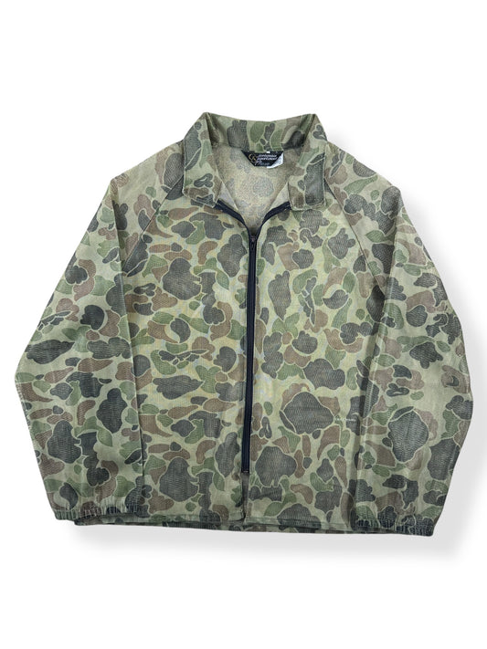 Front of Vintage Columbia Bug Mesh Camo Jacket SZ XL