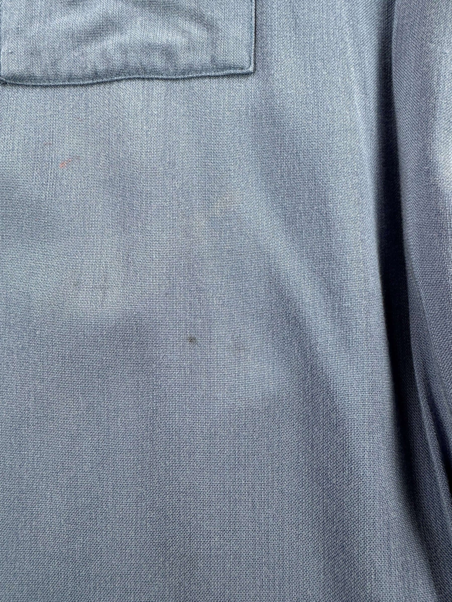 Stain on Vintage Davinci Long Sleeve Gabardine Loop Collar Shirt SZ M