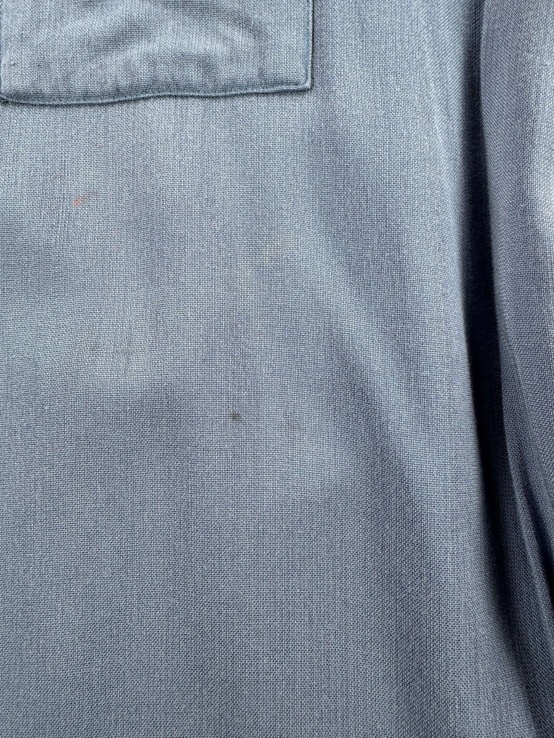 Stain on Vintage Davinci Long Sleeve Gabardine Loop Collar Shirt SZ M