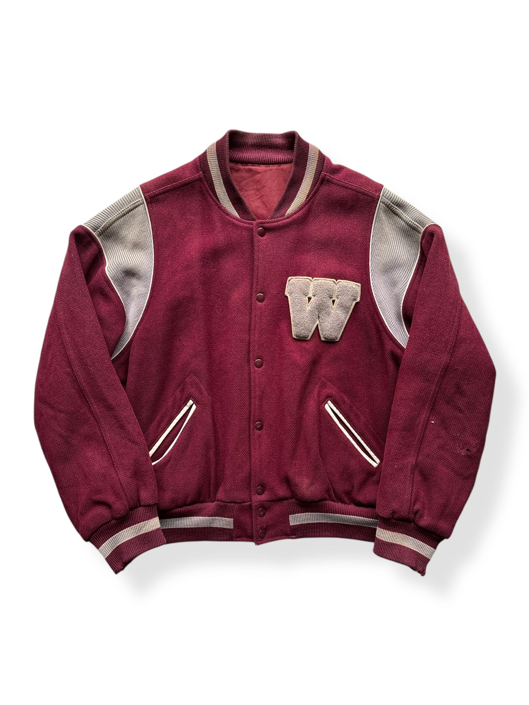 Front of Vintage W Varsity Jacket SZ XXL