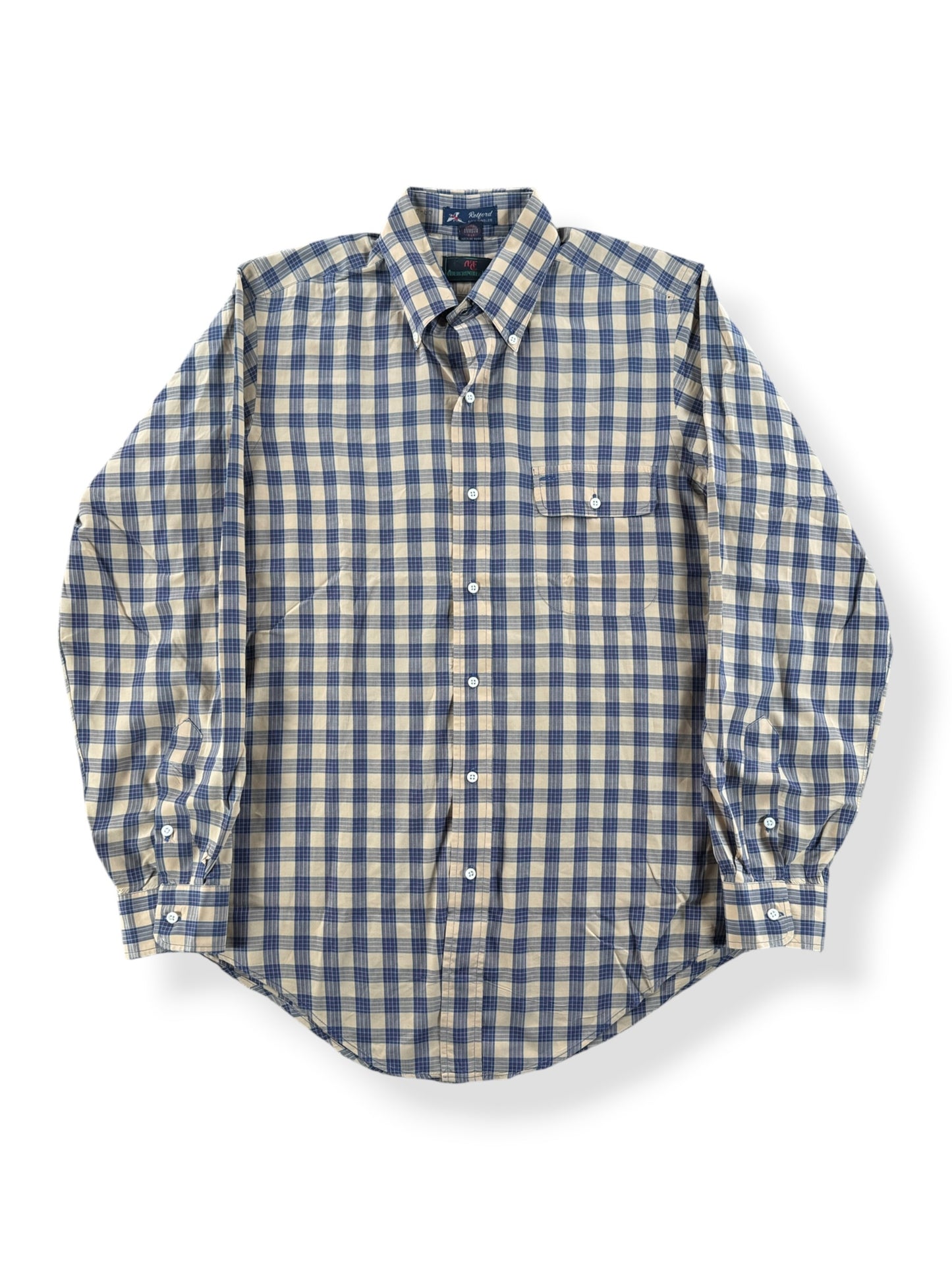 Front of Vintage 80s Abercrombie & Fitch Plaid Shirt SZ M