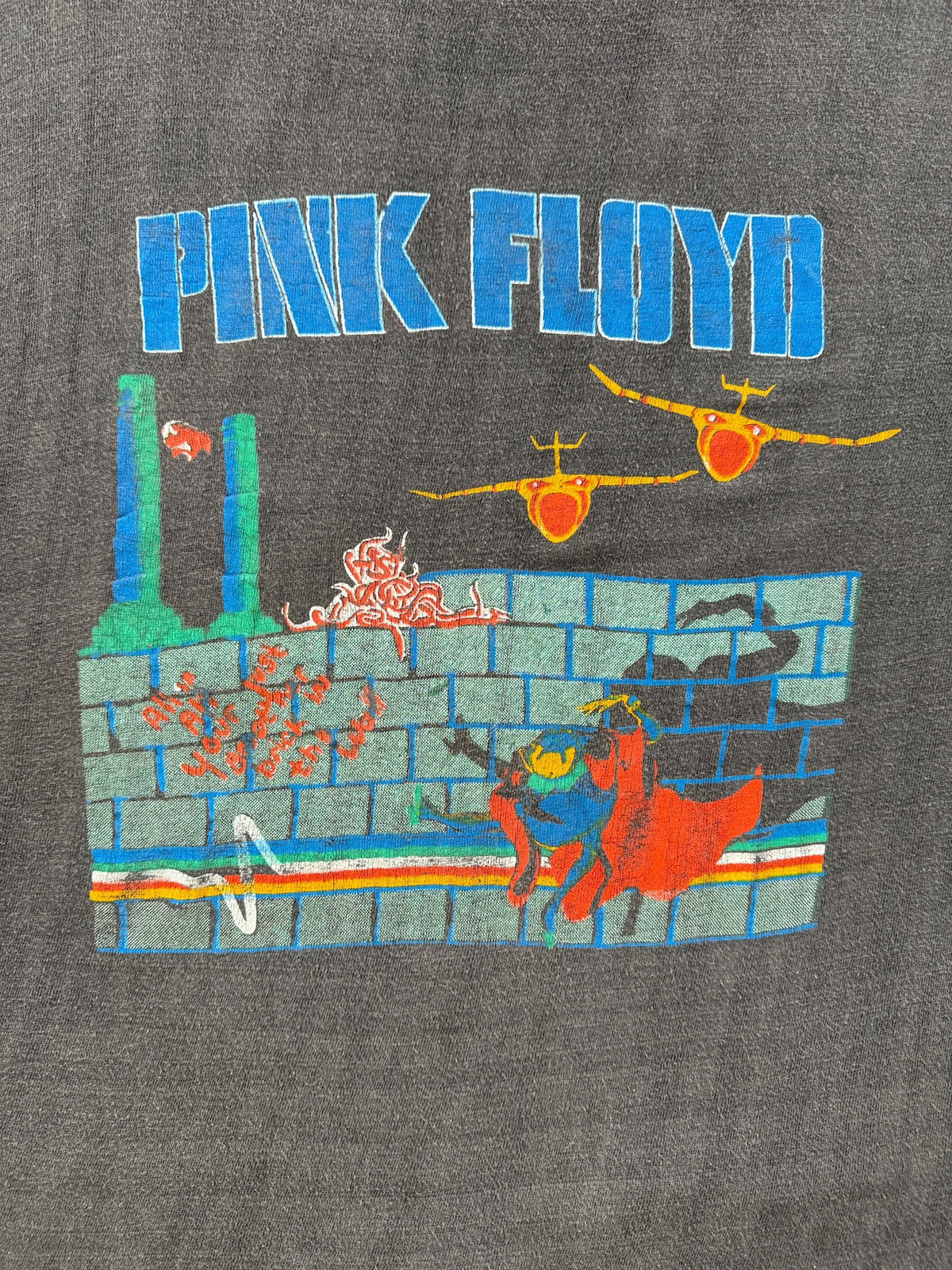 Back graphic on Vintage '80 Pakistani Boot Pink Floyd Tee SZ L