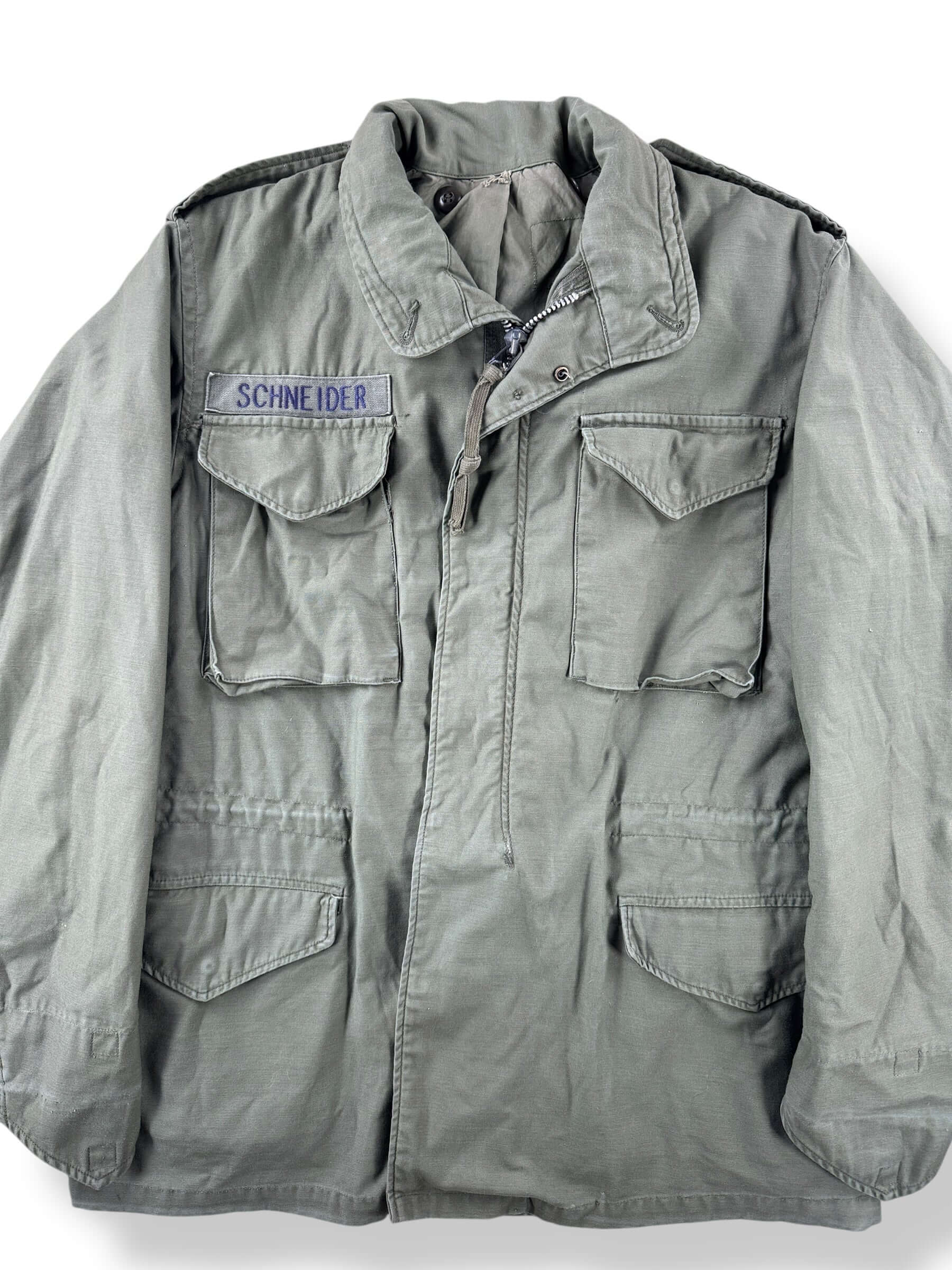 Front Close Up of Vintage M-65 Field Jacket SZ L