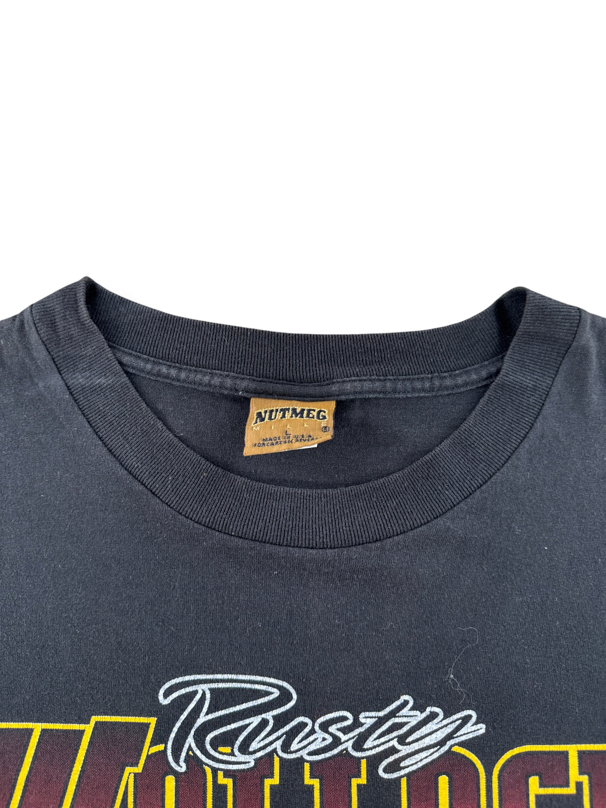 Collar on Vintage Rusty Wallace Racing Tee SZ L