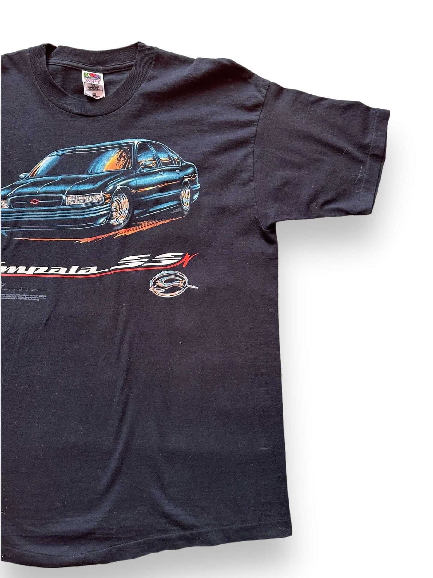 front left of Vintage Chevy Impala Tee SZ XXL