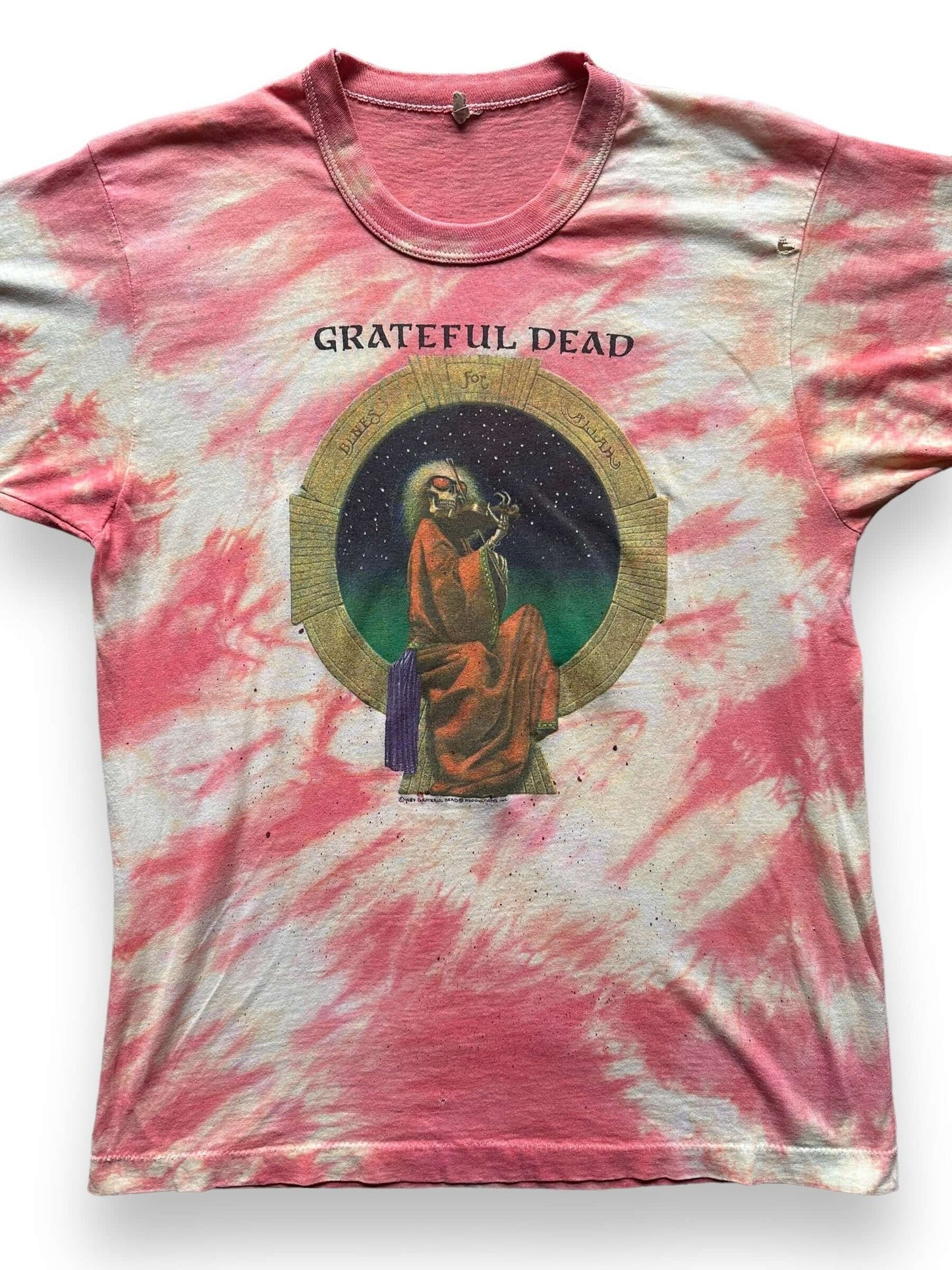 Front Detail of Vintage 1987 Grateful Dead "Blues for Allah" Single Stitch Tee SZ S