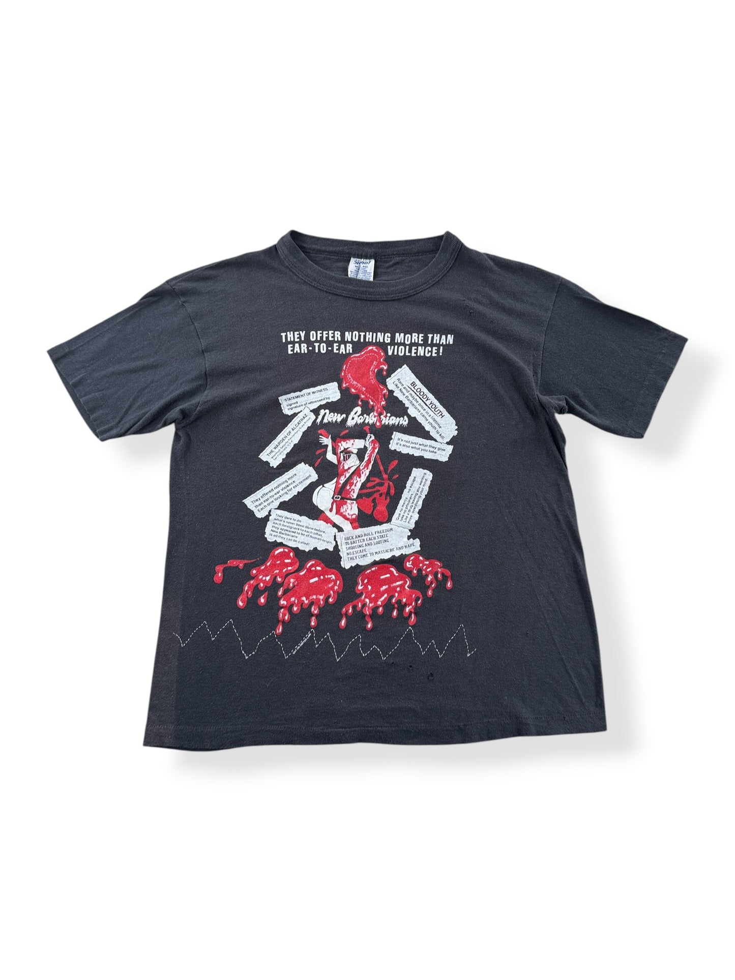 Front of Vintage Keith Richards New Barbarians Tee SZ M (Fits S)