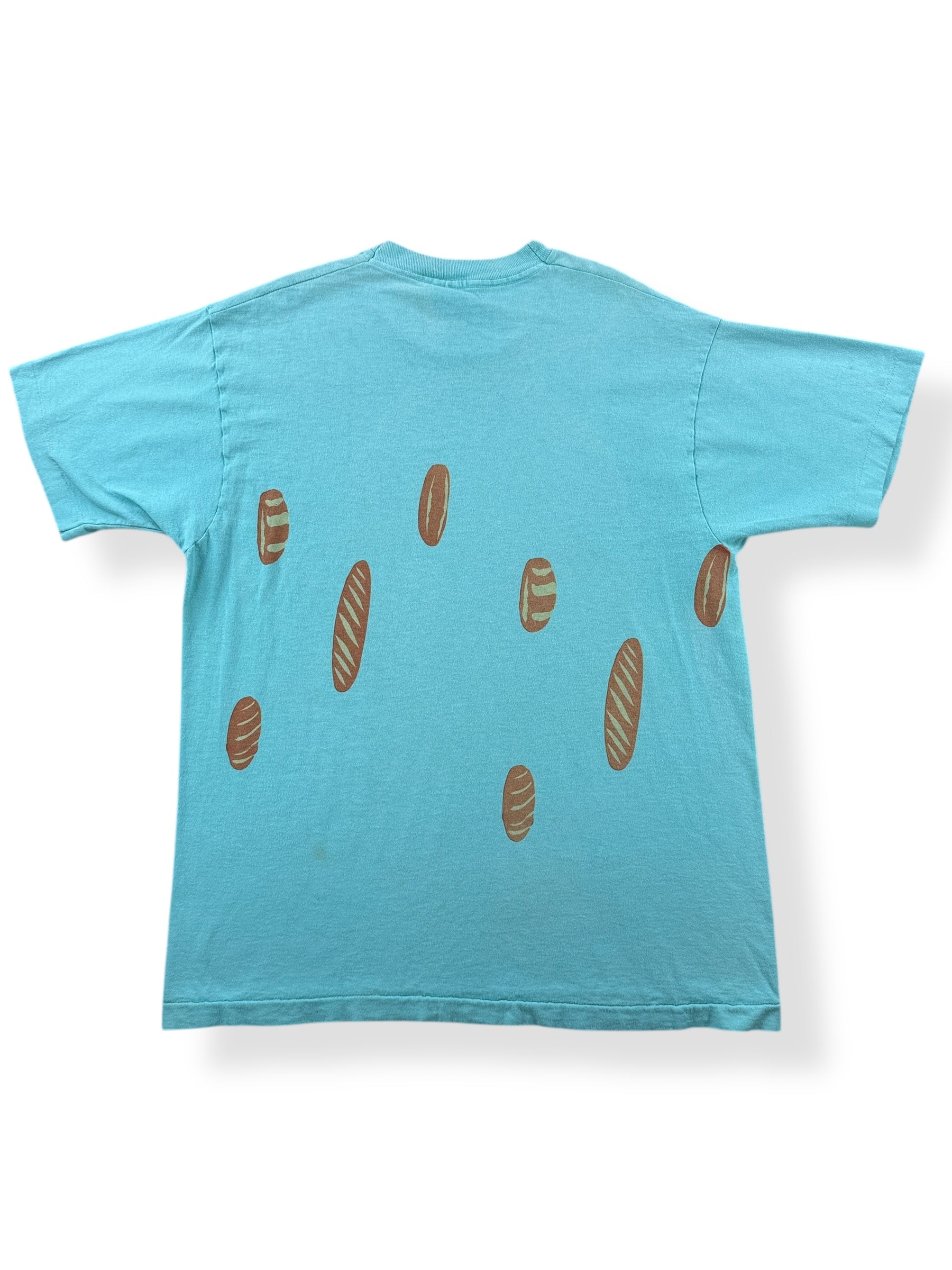 Back of Vintage Make Bread Not Bombs Tee SZ L