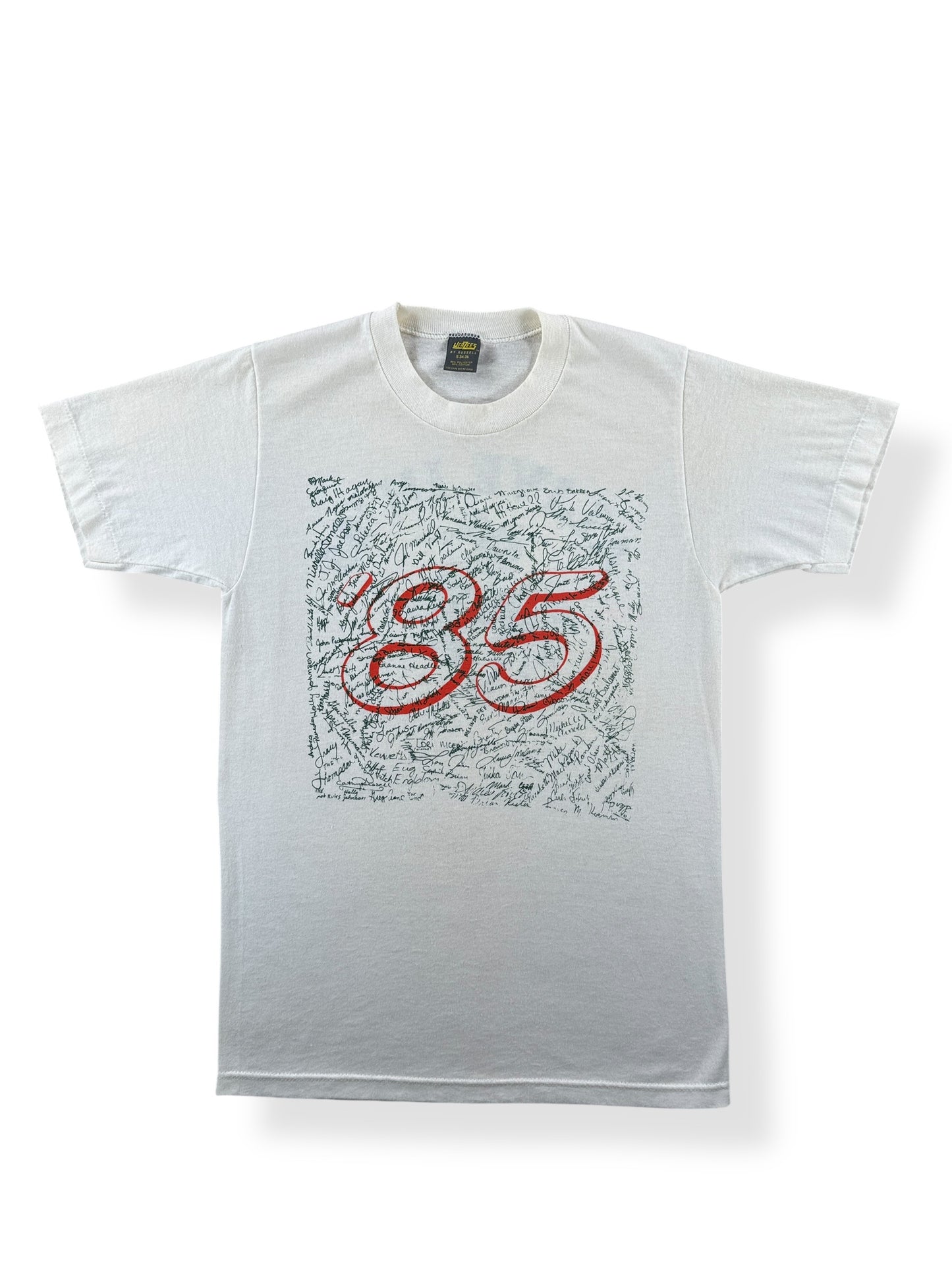 Front of Vintage Alive in 85 Signature Tee SZ S (Fits XS)