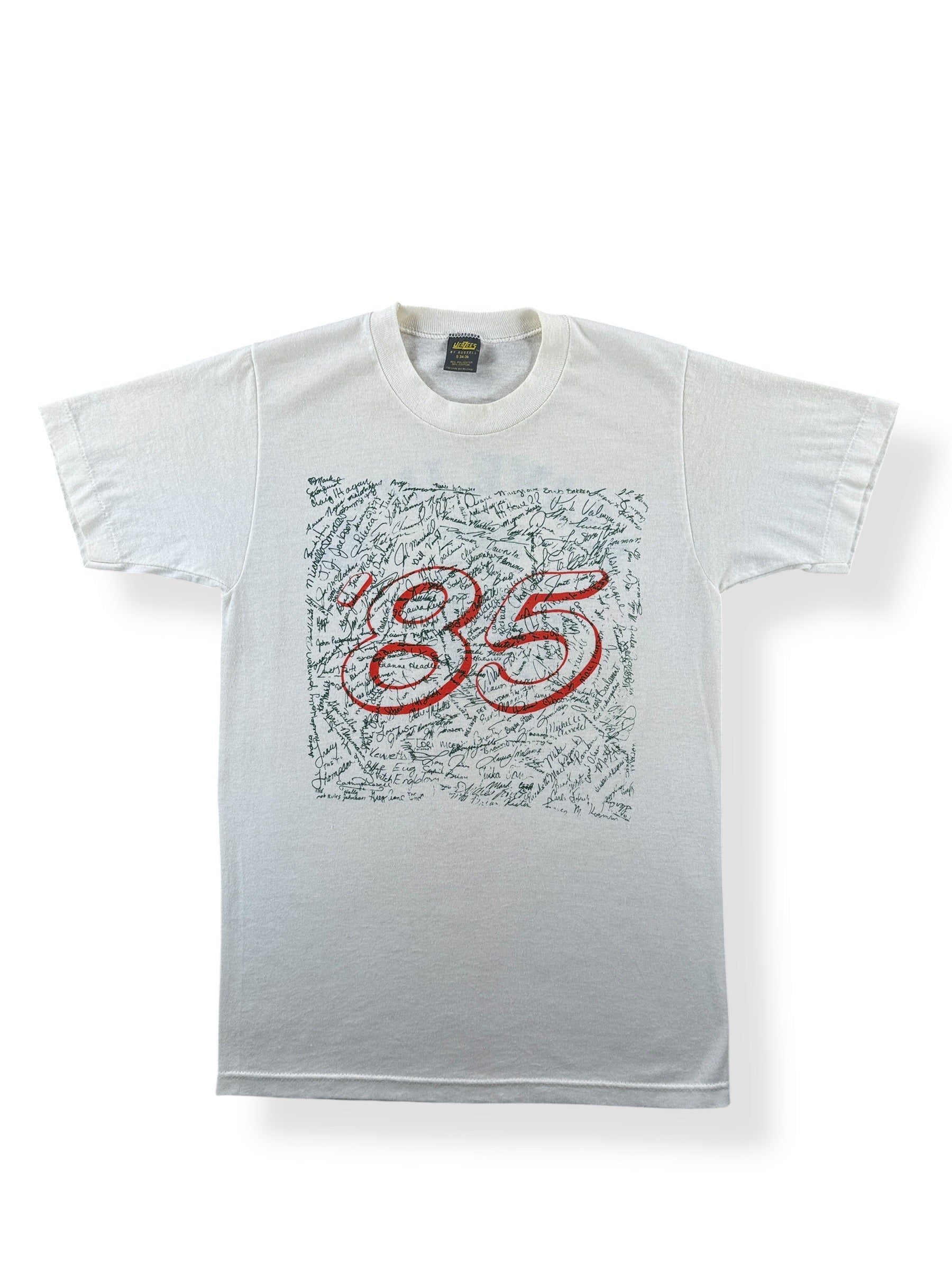 Front of Vintage Alive in 85 Signature Tee SZ S (Fits XS)