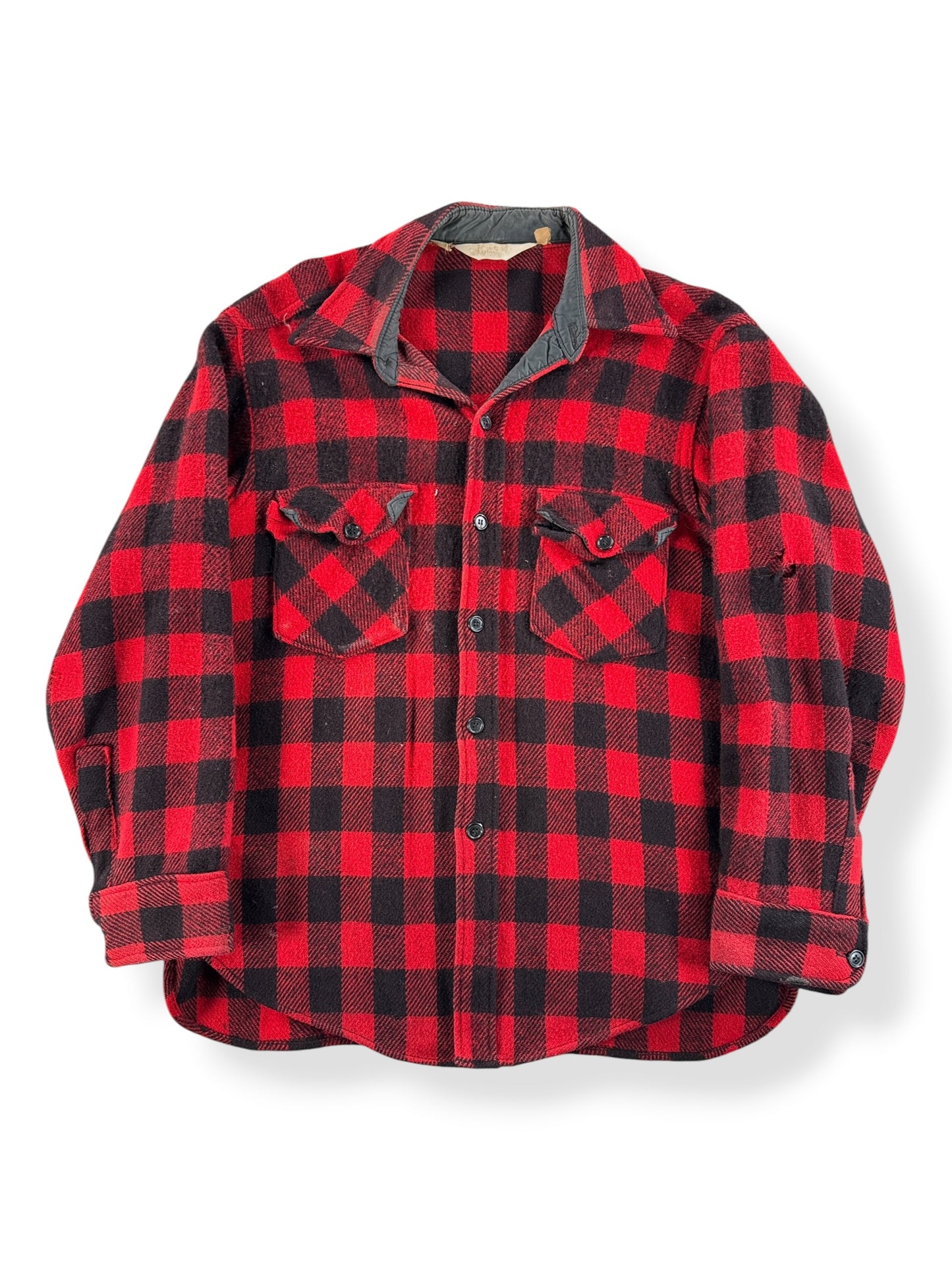 Front of Vintage Woolrich Buffalo Plaid Flannel SZ L