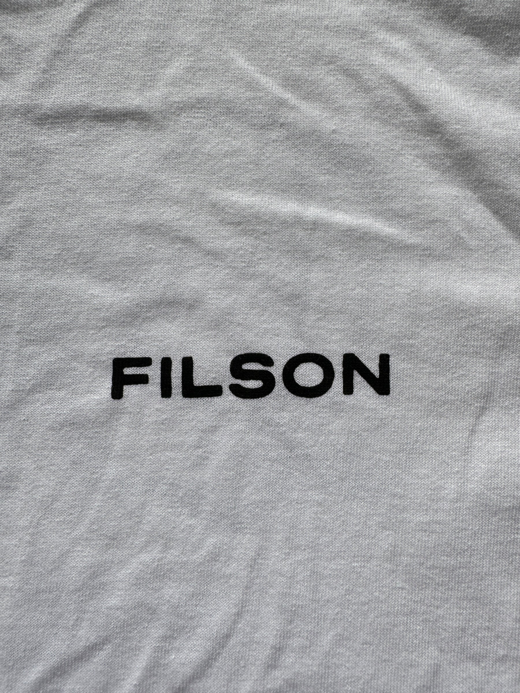 front graphic on NWT White Filson Popeye Tee SZ M