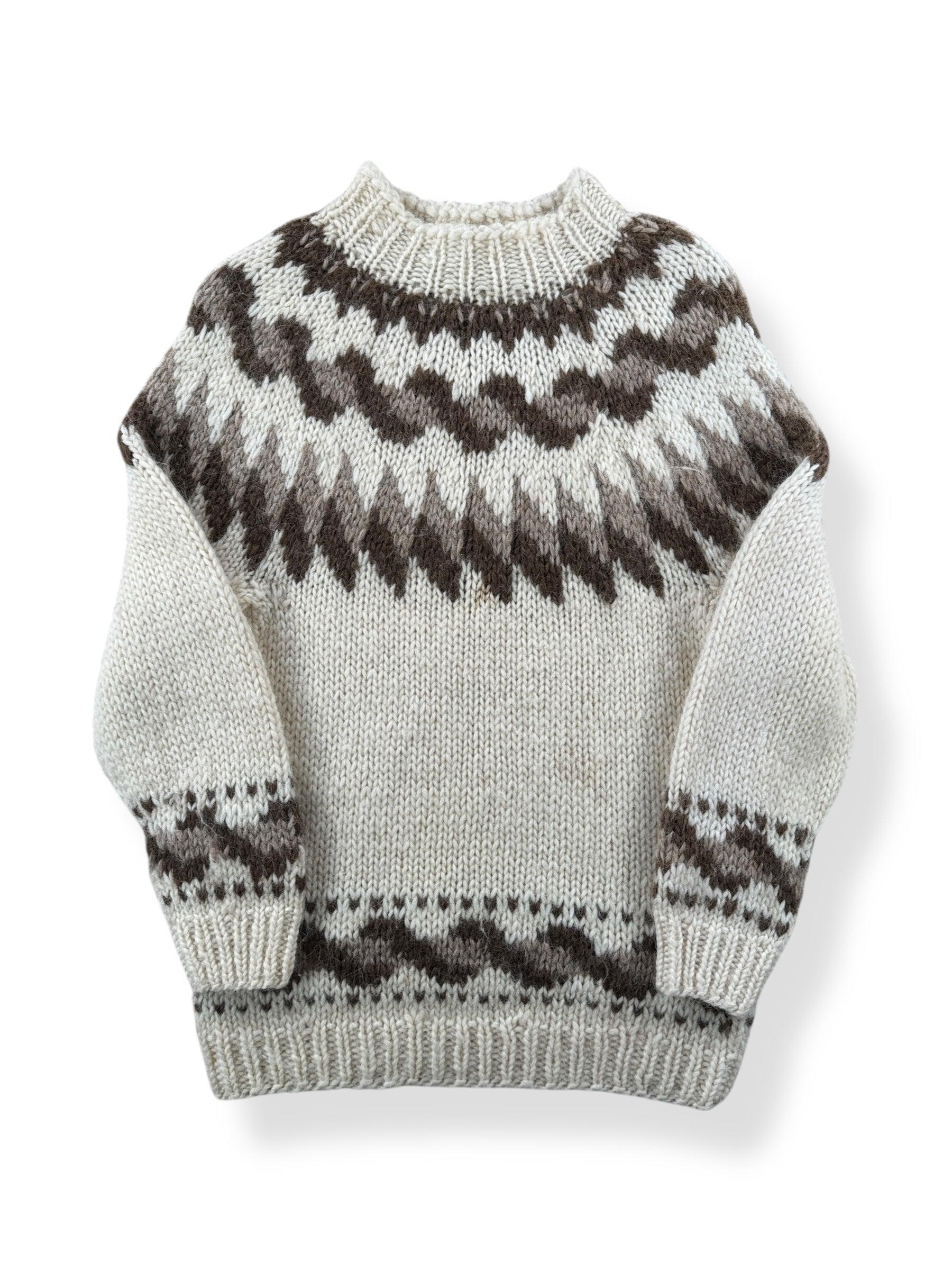 Front of Vintage Nordic Knit Sweater SZ XS
