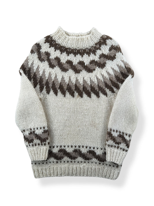 Front of Vintage Nordic Knit Sweater SZ XS
