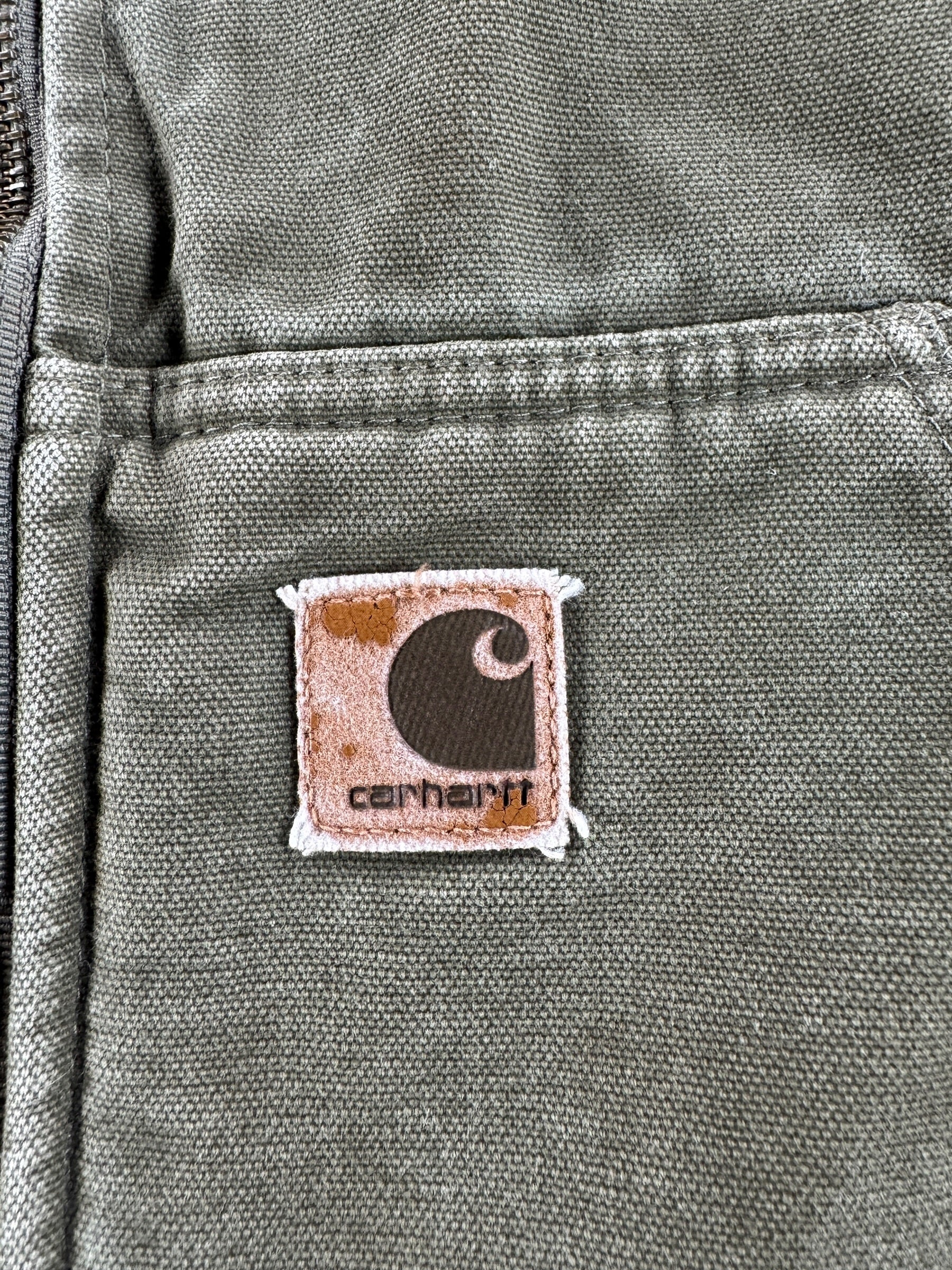 Label on Carhartt Shearling Vest SZ M