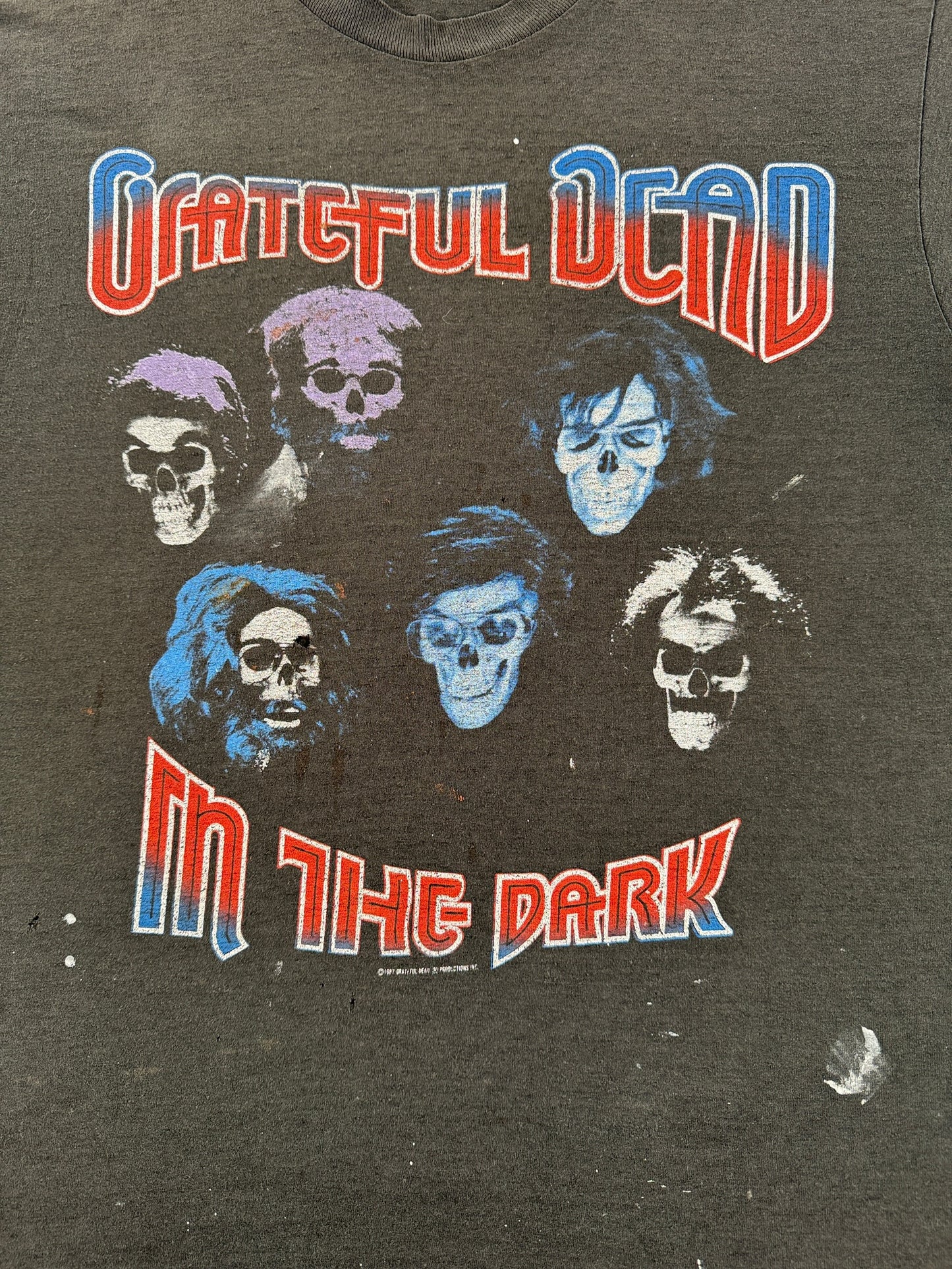 Graphic of Vintage 1987 Grateful Dead In The Dark Tee SZ L