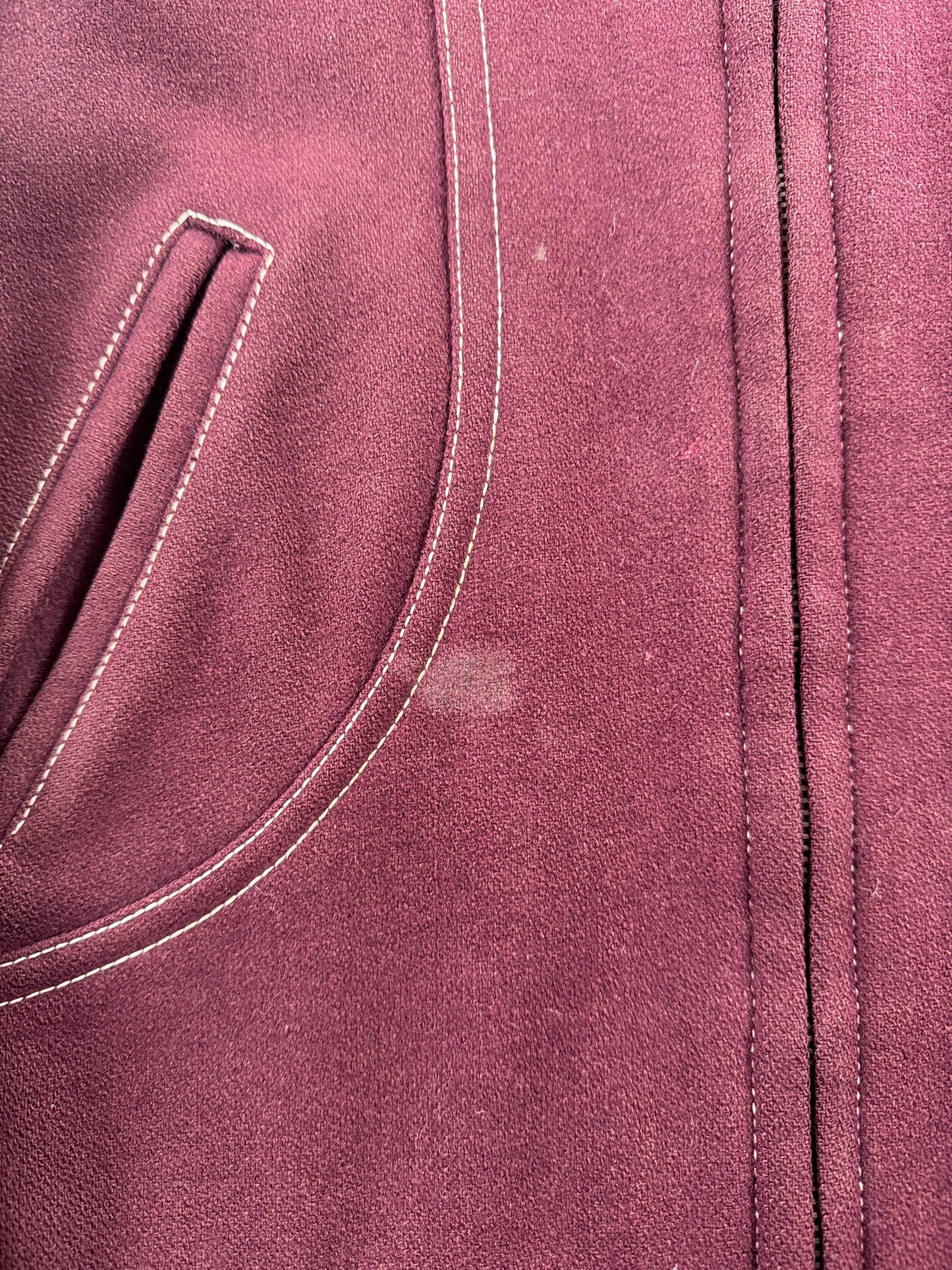 Stain on Vintage 50s Wool Ricky Jacket SZ S