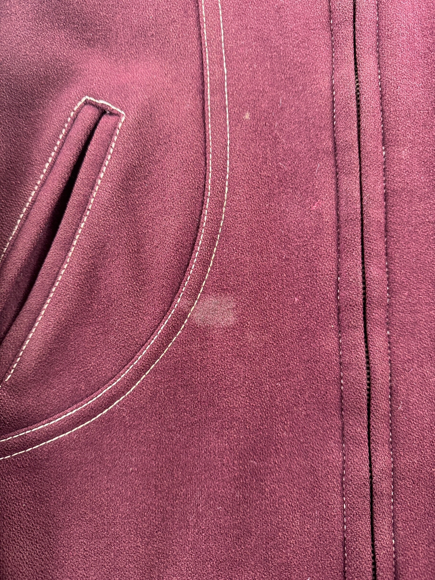 Stain on Vintage 50s Wool Ricky Jacket SZ S