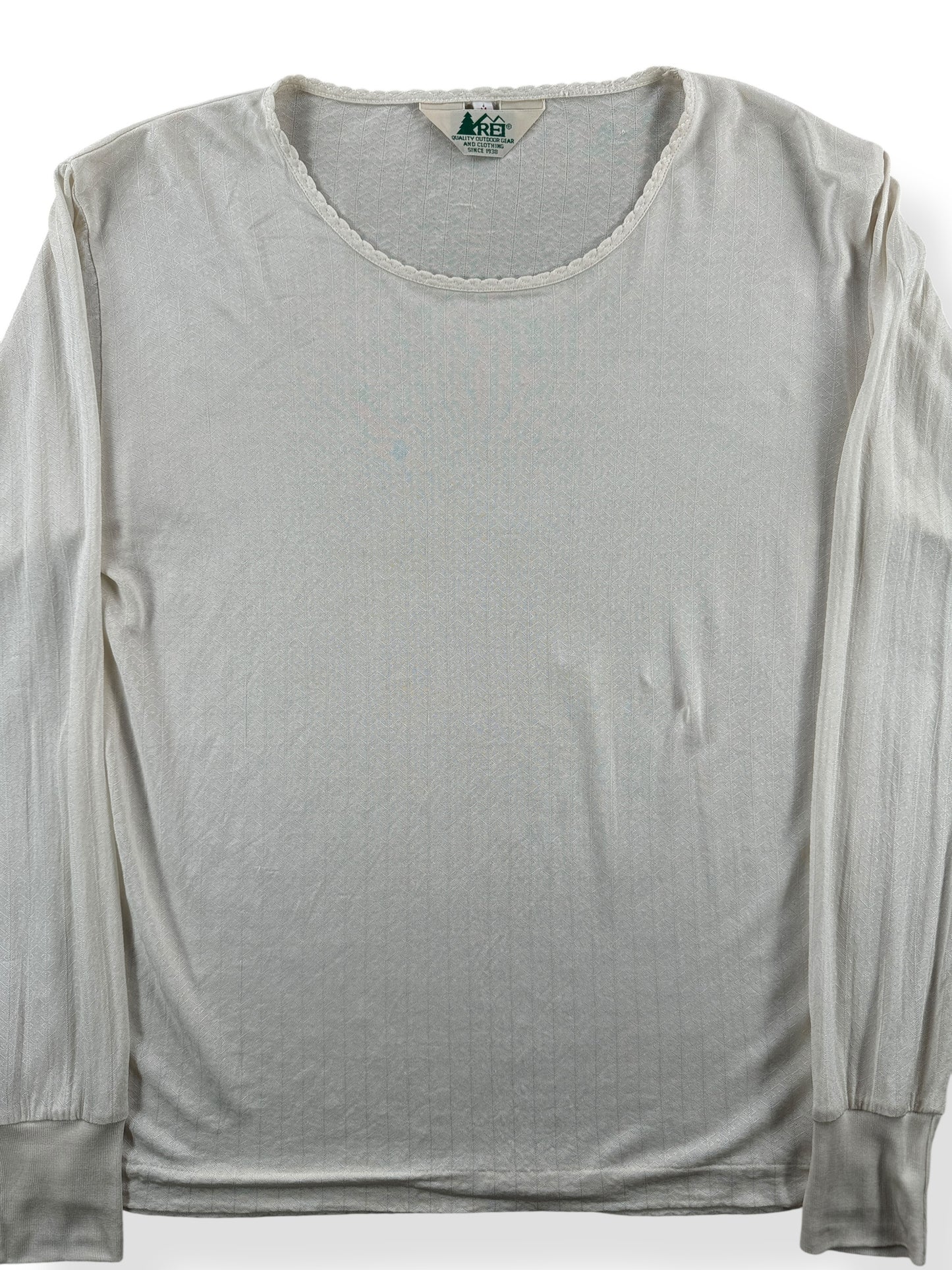 Front Close Up of 80s REI Silk Thermal SZ M