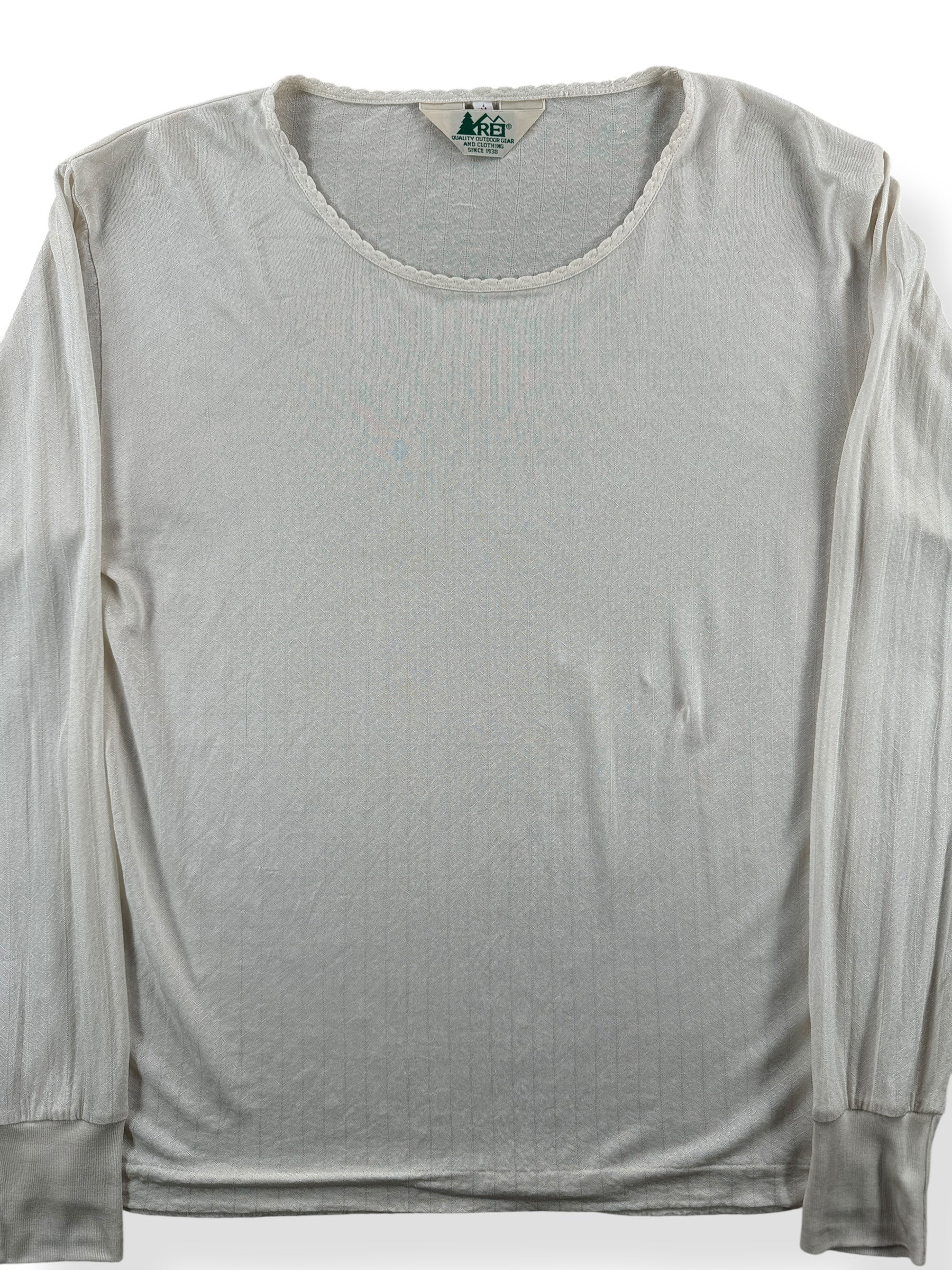 Front Close Up of 80s REI Silk Thermal SZ M