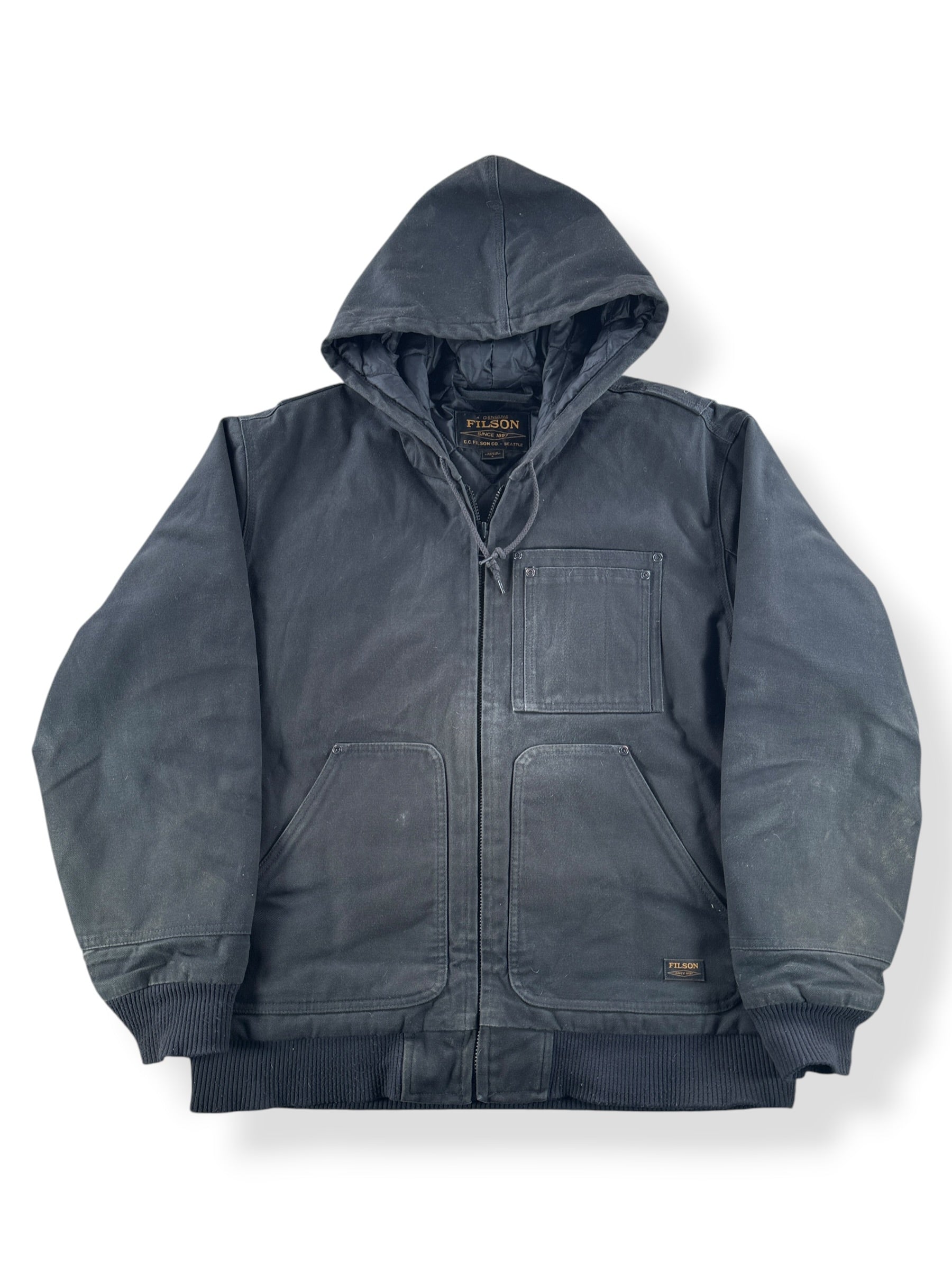 Front of Filson Black Worksmith Jacket SZ L