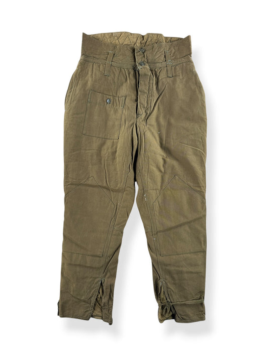 Front of Vintage Padded Military Buckleback Trousers W34