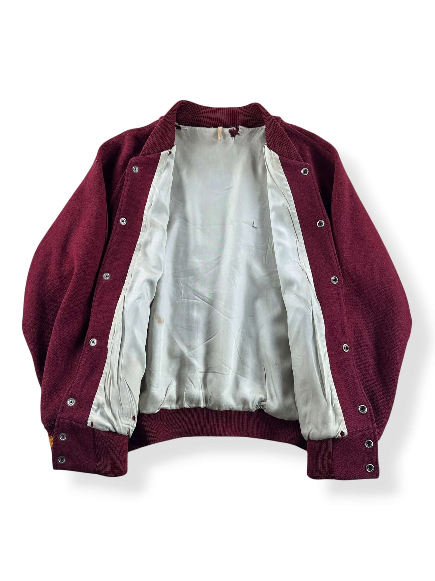 Inside of Vintage Plain Jane Varsity Jacket SZ L