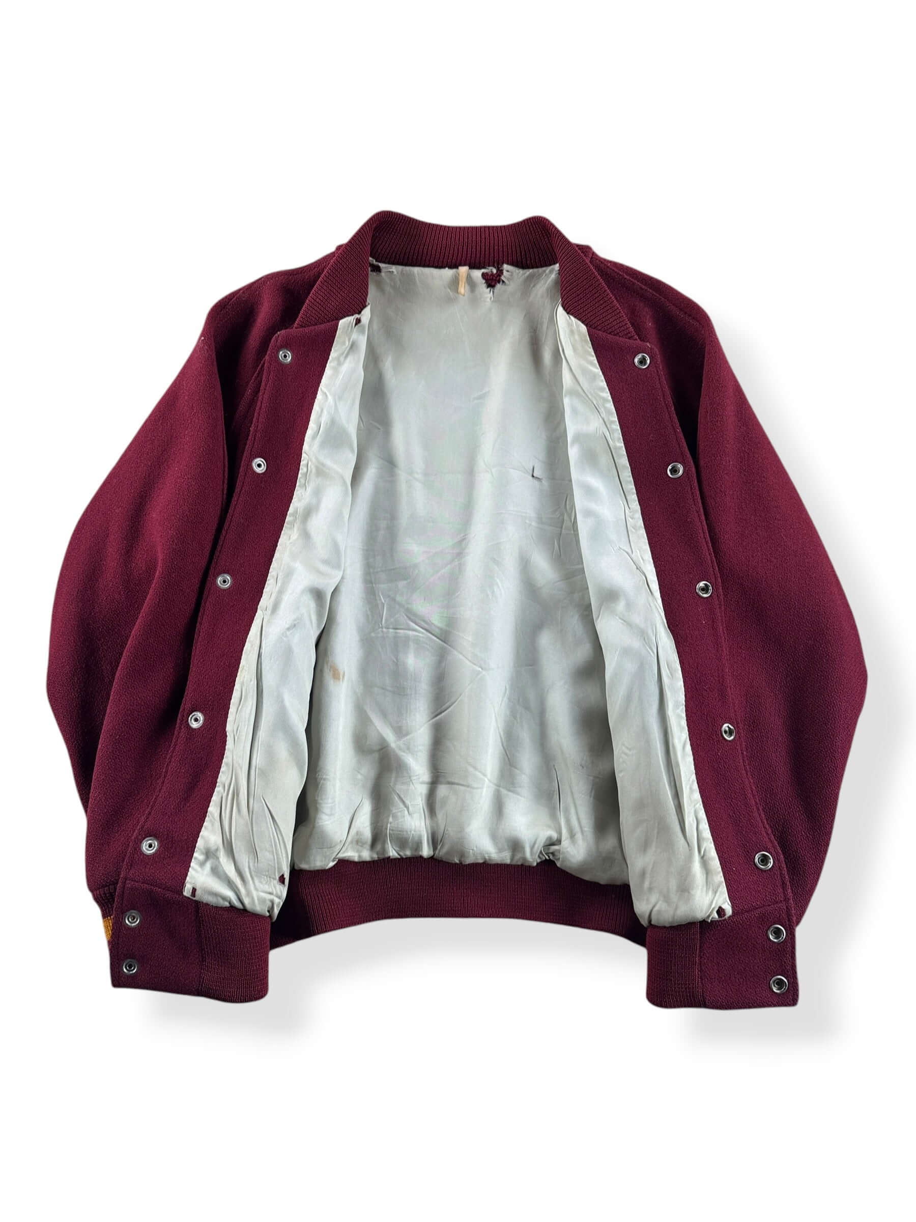Inside of Vintage Plain Jane Varsity Jacket SZ L