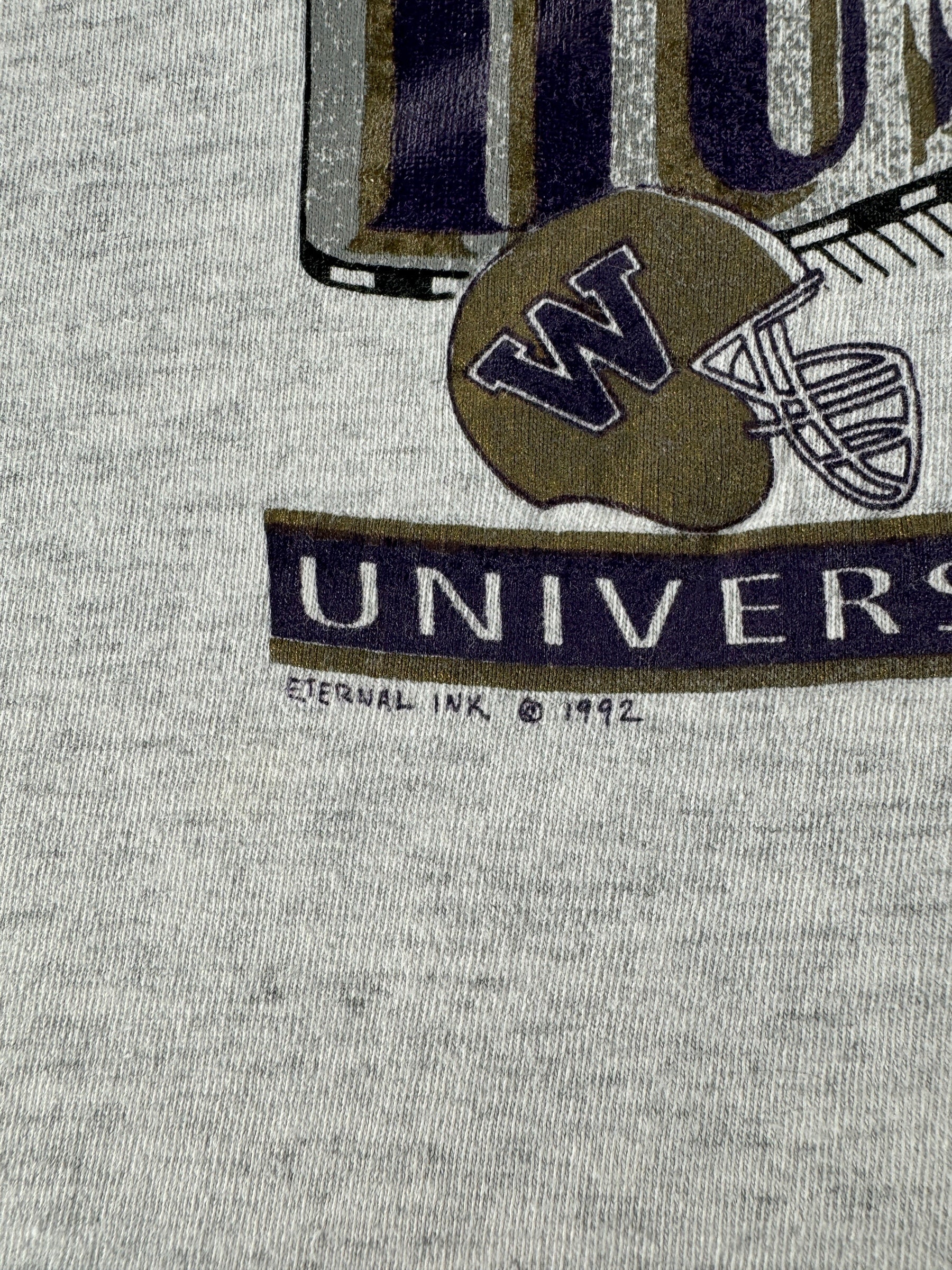 Trademark Date on Vintage 1991 UW Huskies National Champs Tee SZ XL