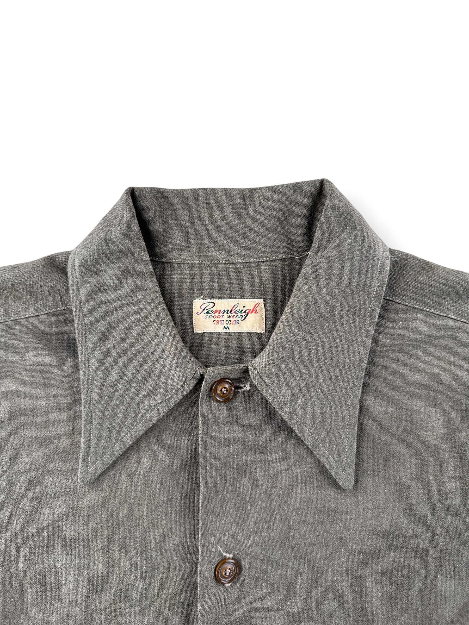 Collar on Vintage 1950s Pennleigh Button Up Shirt SZ M