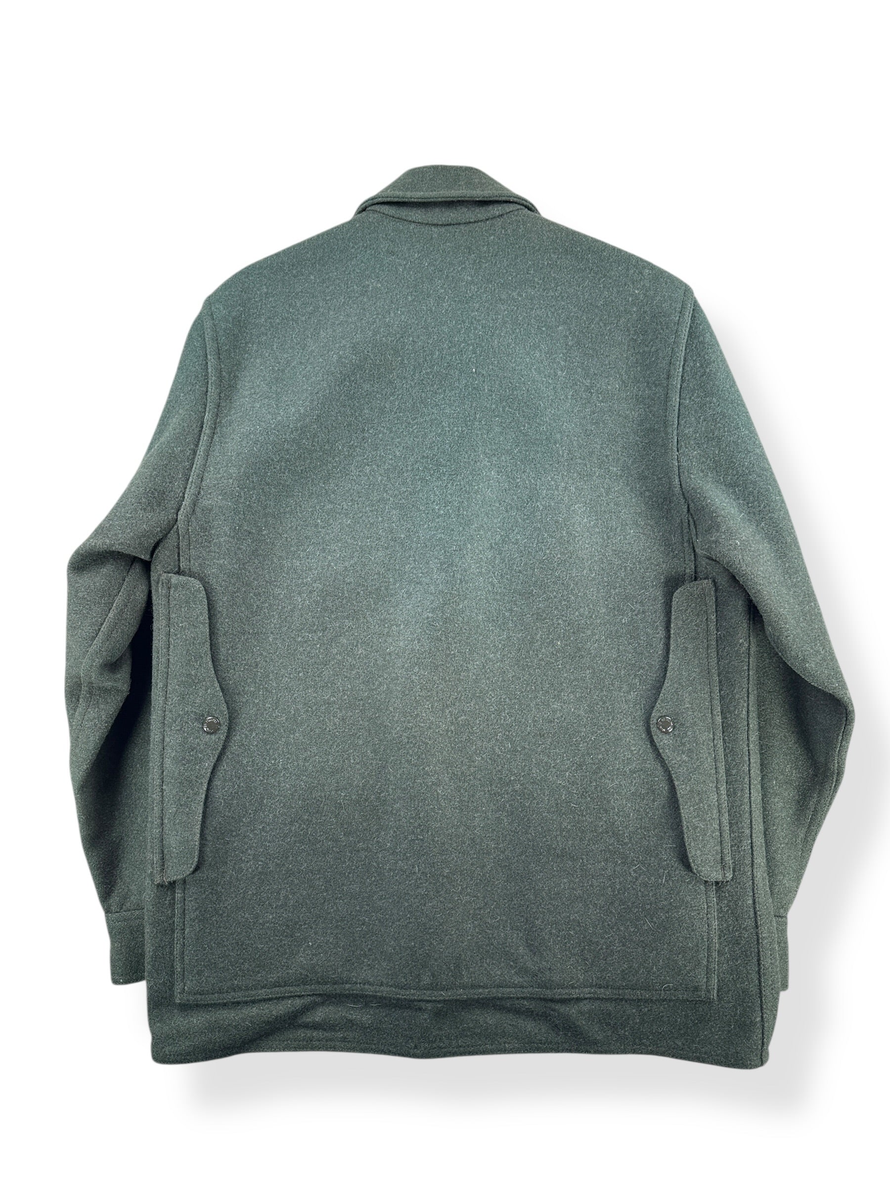 Back of Vintage Filson Forest Green Mackinaw Wool Cruiser Jacket SZ 44