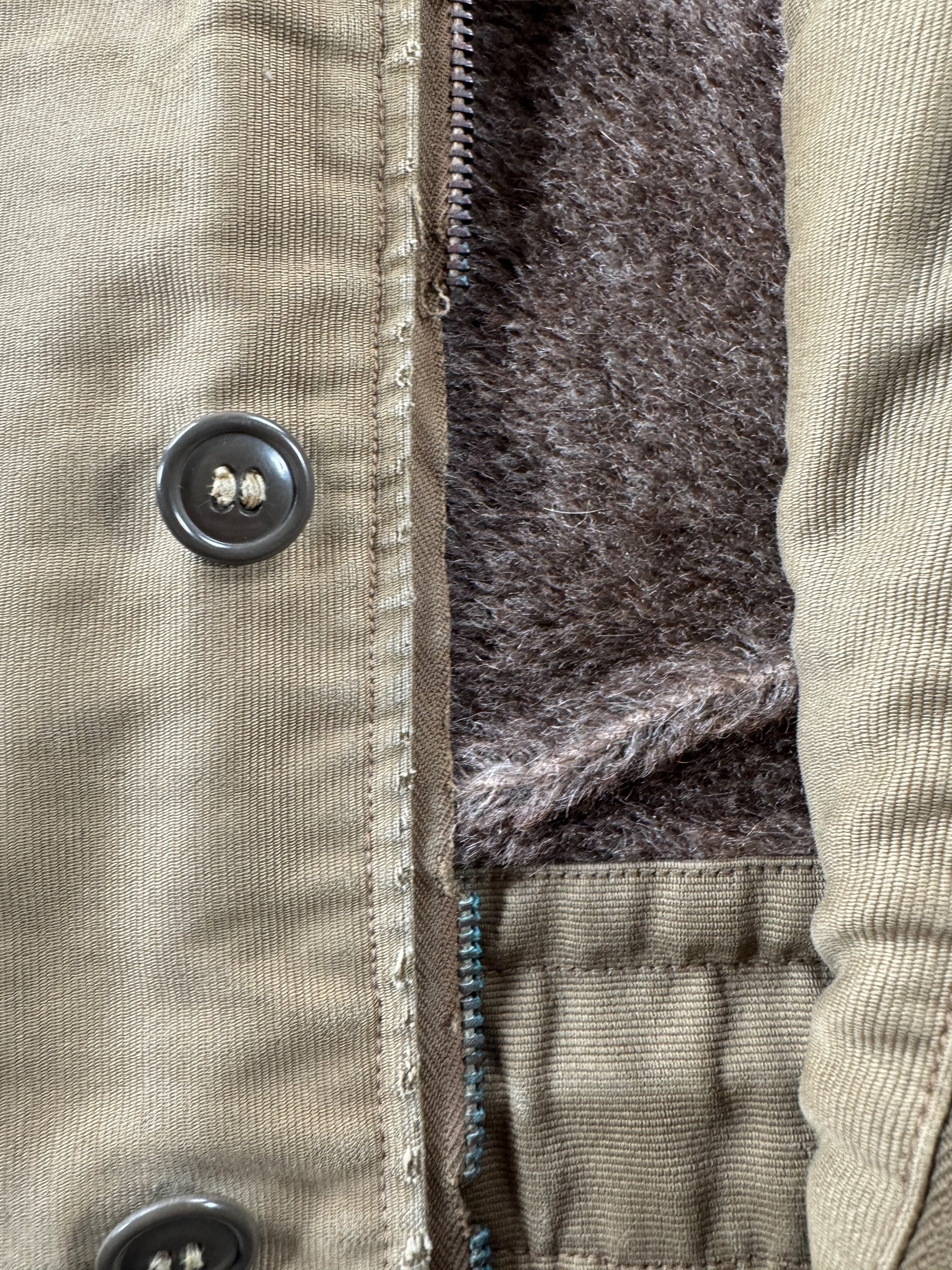 Broken Zipper on Vintage WW2 USN N1 Deck Jacket SZ 40